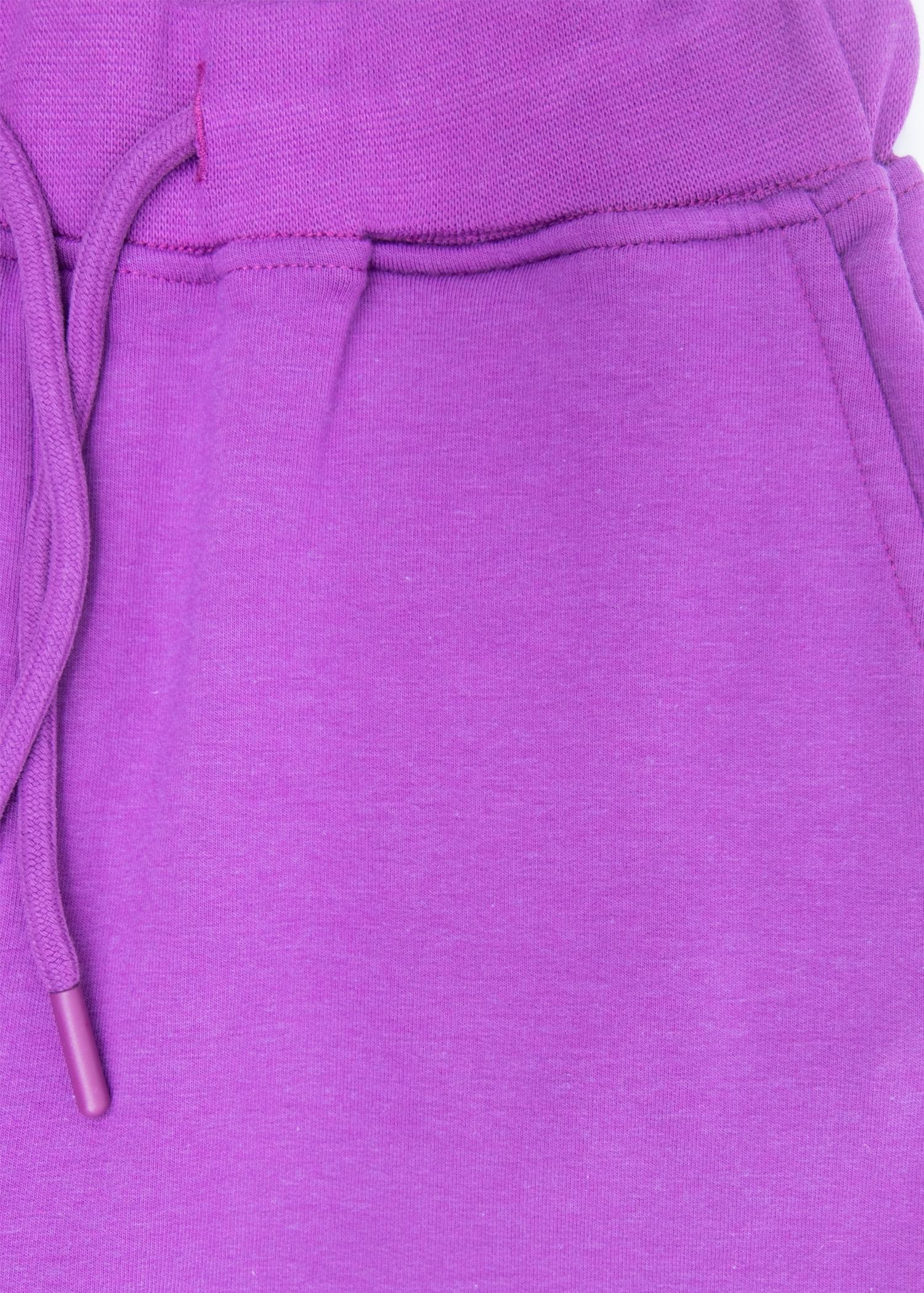 Bamboo Fabric Raised Purple Winter Girls' Sweatpants