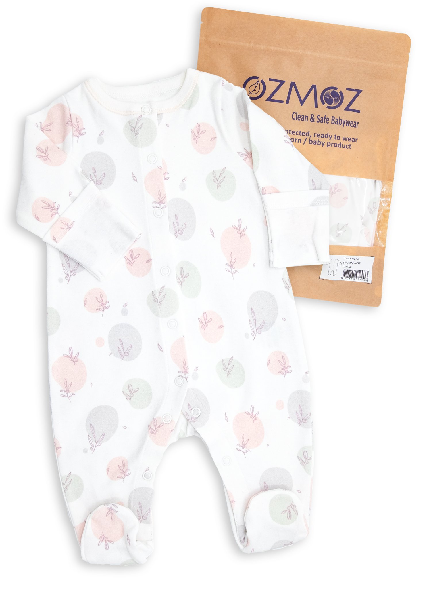 Clean and Safe Sterile Ready to Wear Organic Unisex Baby Jumpsuit-Bubble