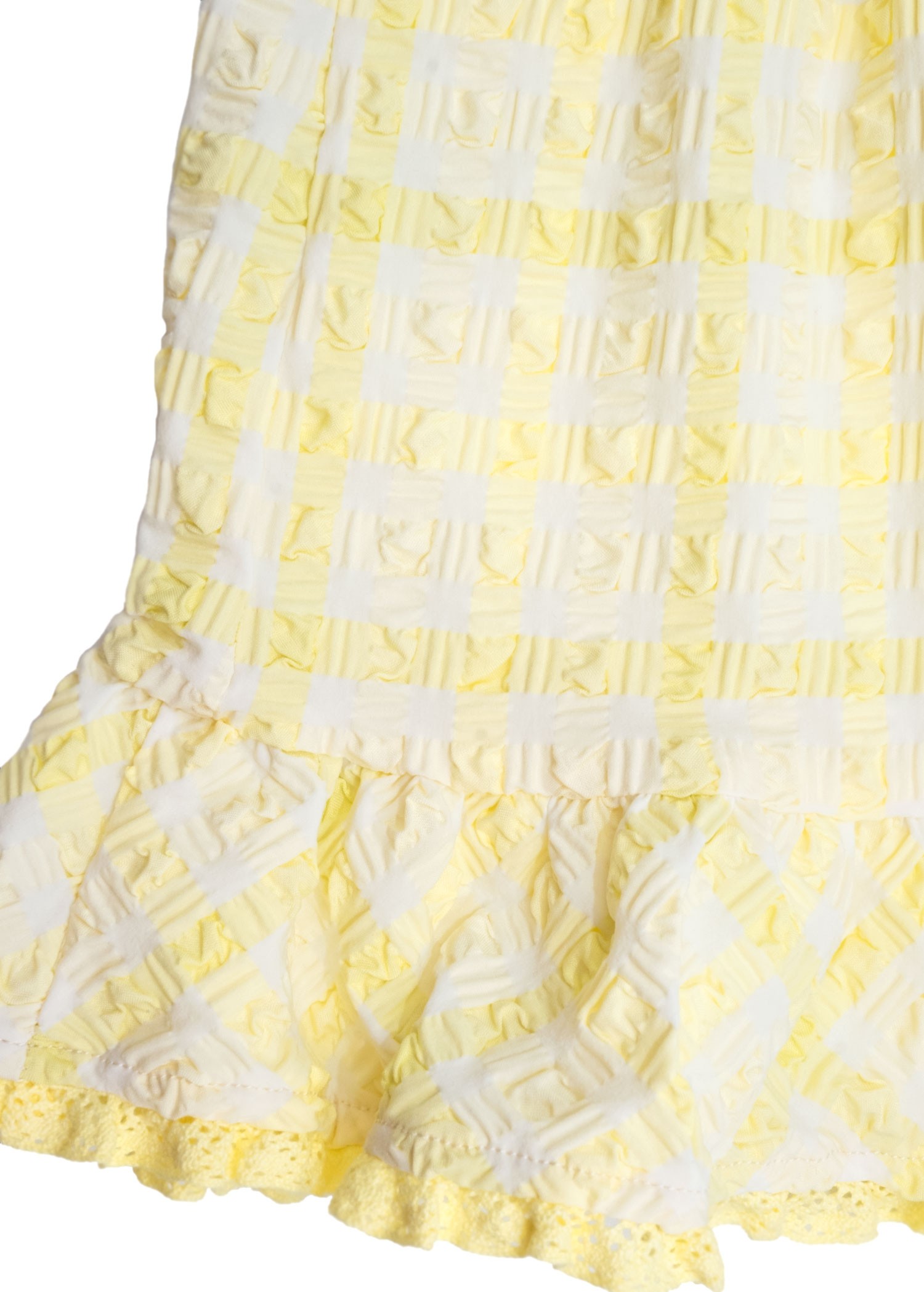 Recycle Special Woven Yellow Summer Girls Skirt