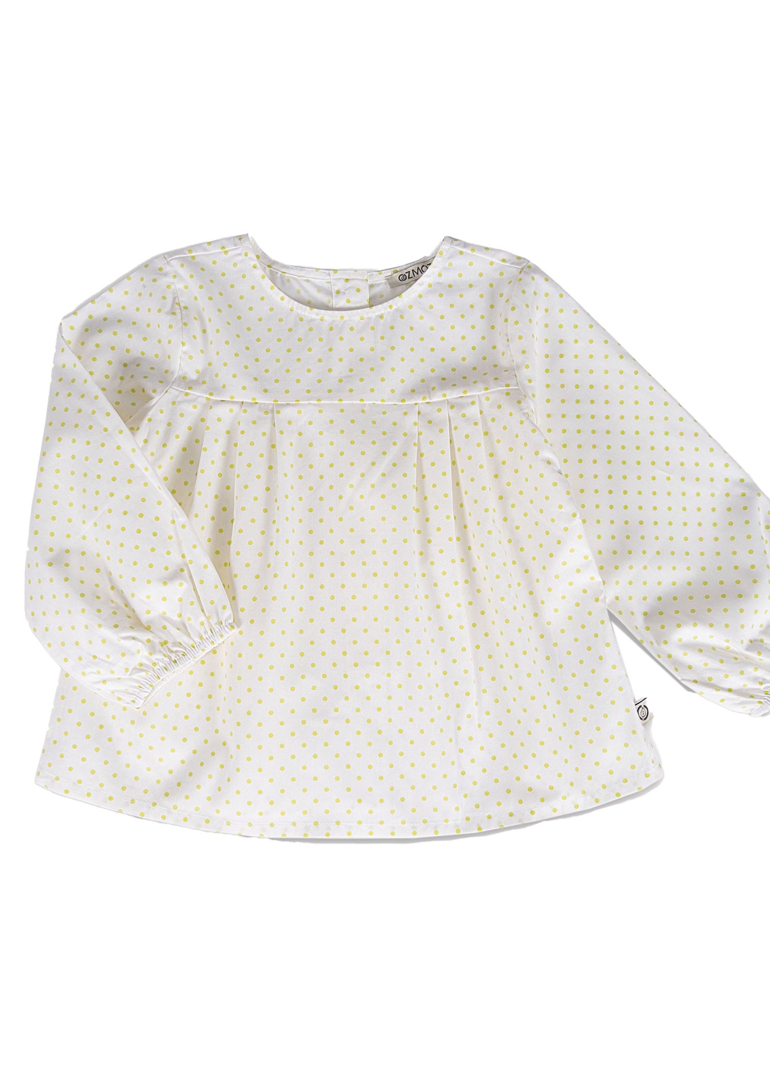 100% Cotton Polka Dot Green Spring Baby Girl Blouse