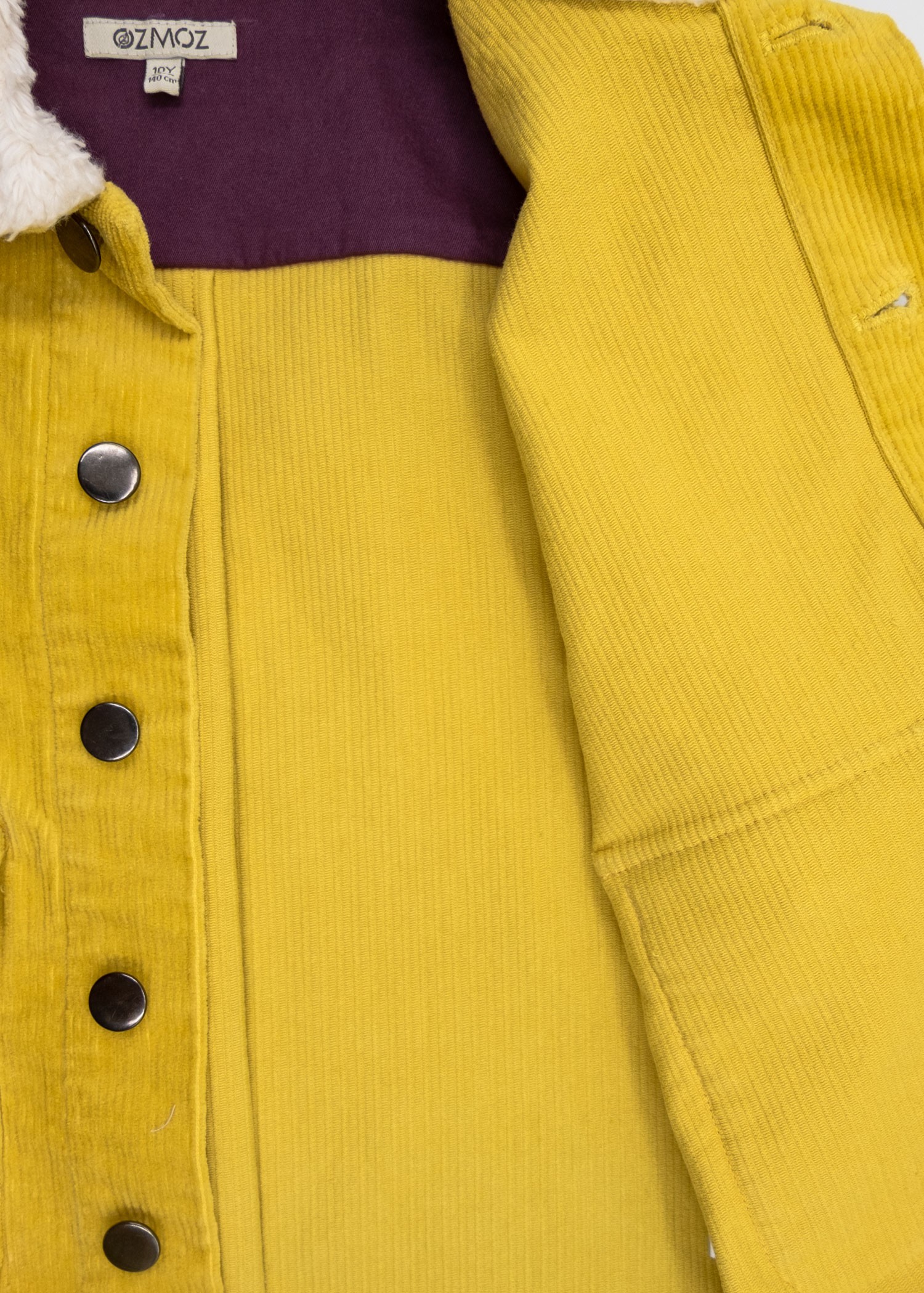 Corduroy Mustard Yellow Sports Cut Winter Boy's Jacket