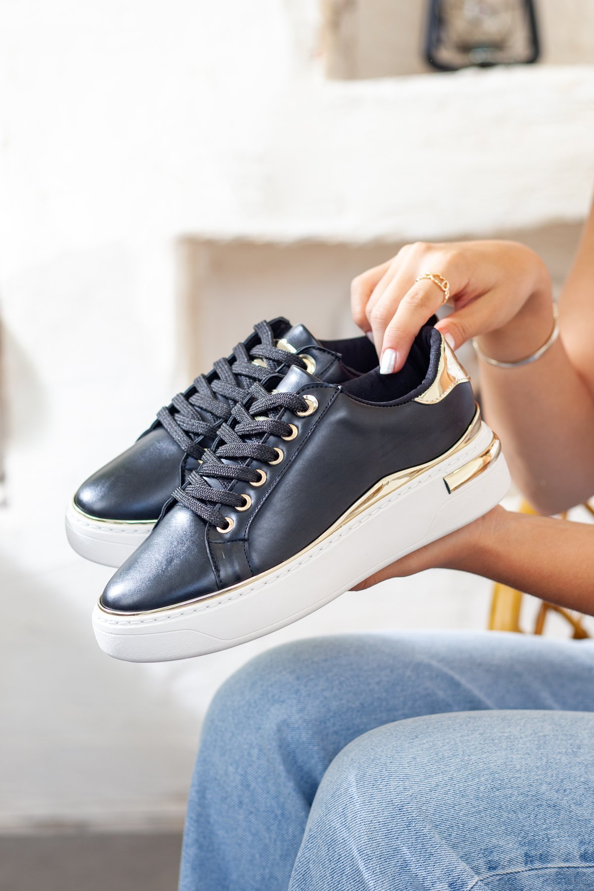 Kadın Günlük Siyah Sneaker