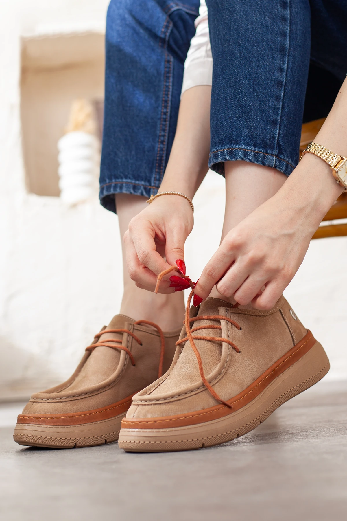 Mammamia Hakiki Deri Casual Ayakkabı