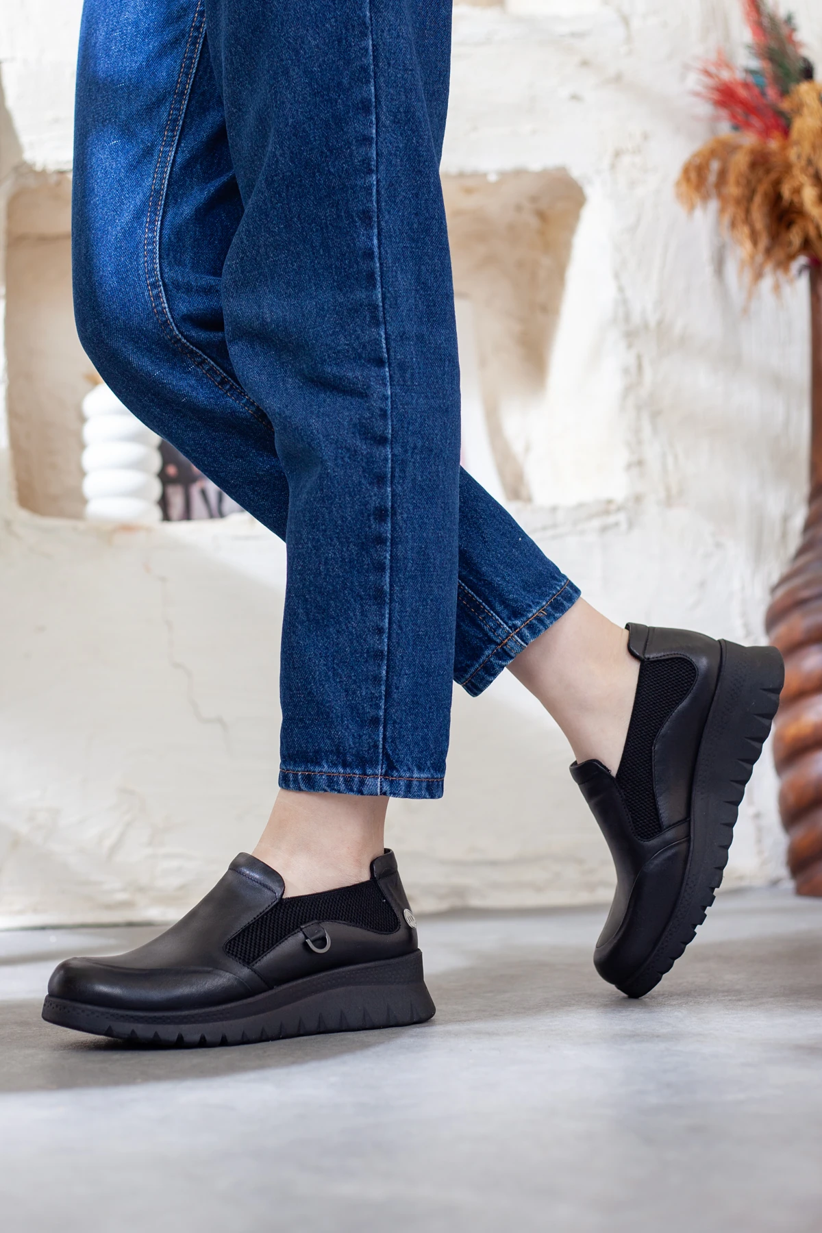 Mammamia Kadın  Hakiki Deri Ekstra Rahat Günlük Ayakkabı