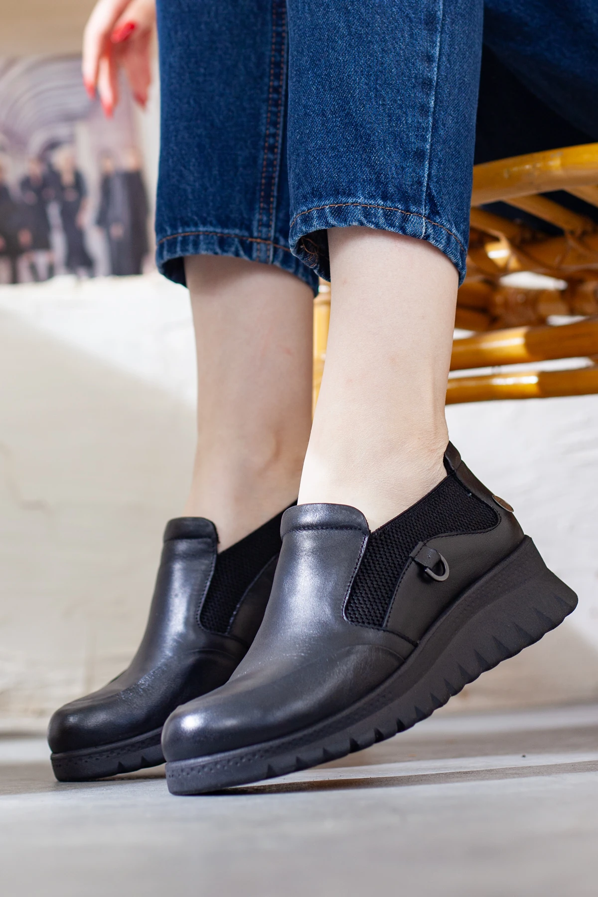 Mammamia Kadın  Hakiki Deri Ekstra Rahat Günlük Ayakkabı