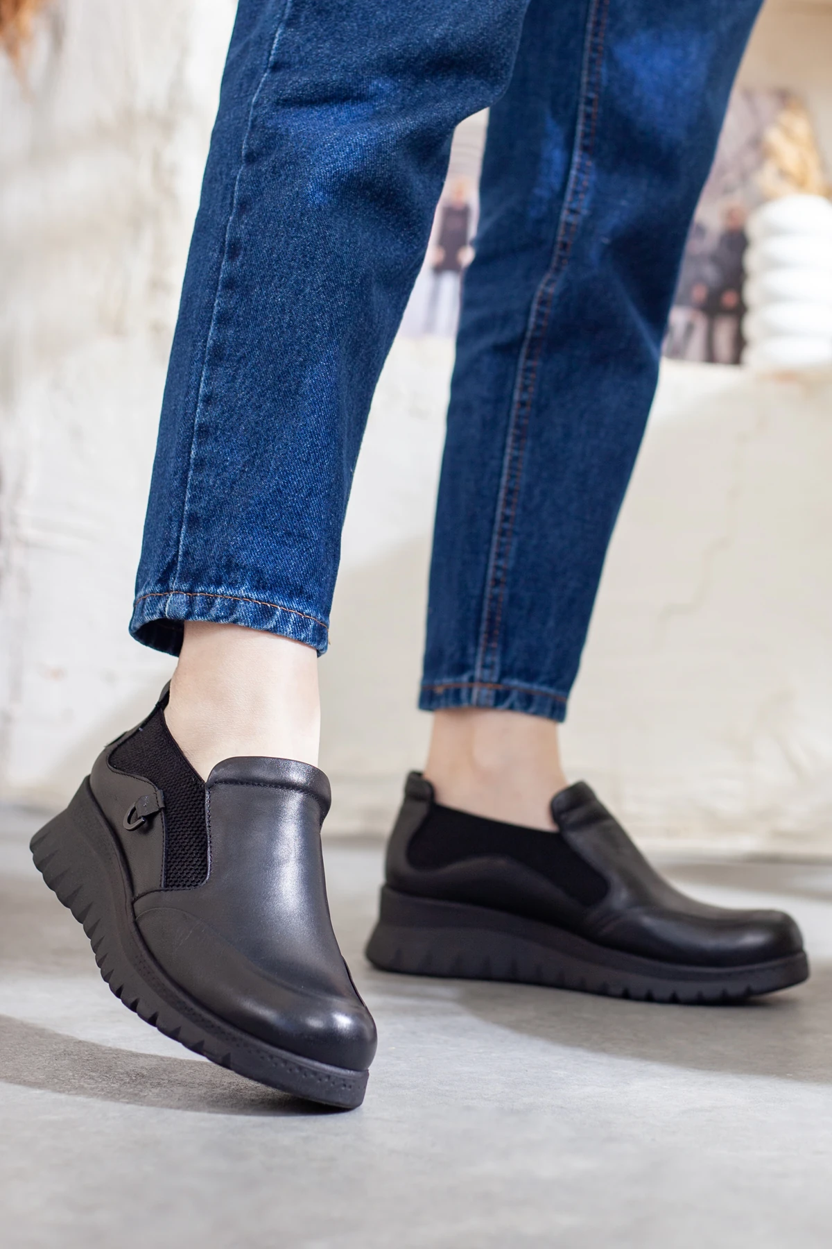 Mammamia Kadın  Hakiki Deri Ekstra Rahat Günlük Ayakkabı