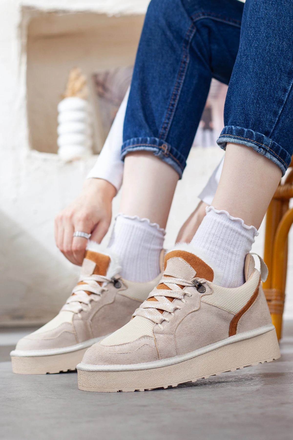 Kadın Bağcıklı Ekstra Rahat Günlük Ayakkabı