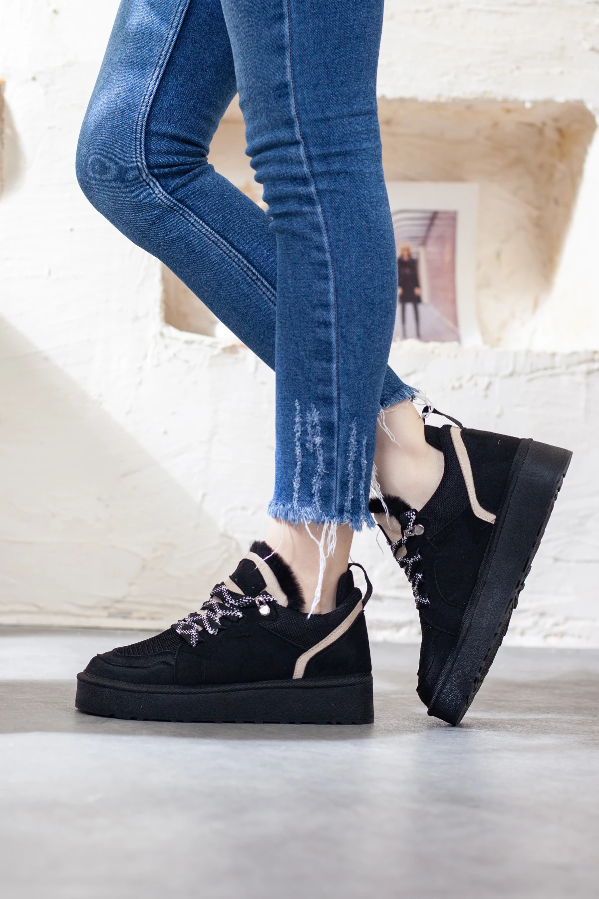 Kadın Bağcıklı Ekstra Rahat Günlük Ayakkabı