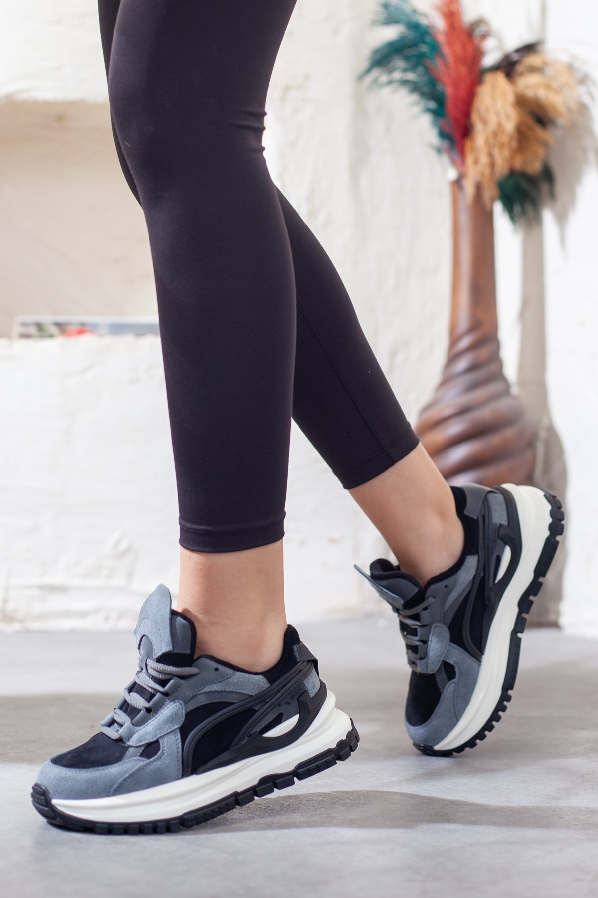Kadın Kalın Taban Sneaker, Günlük Spor Ayakkabı