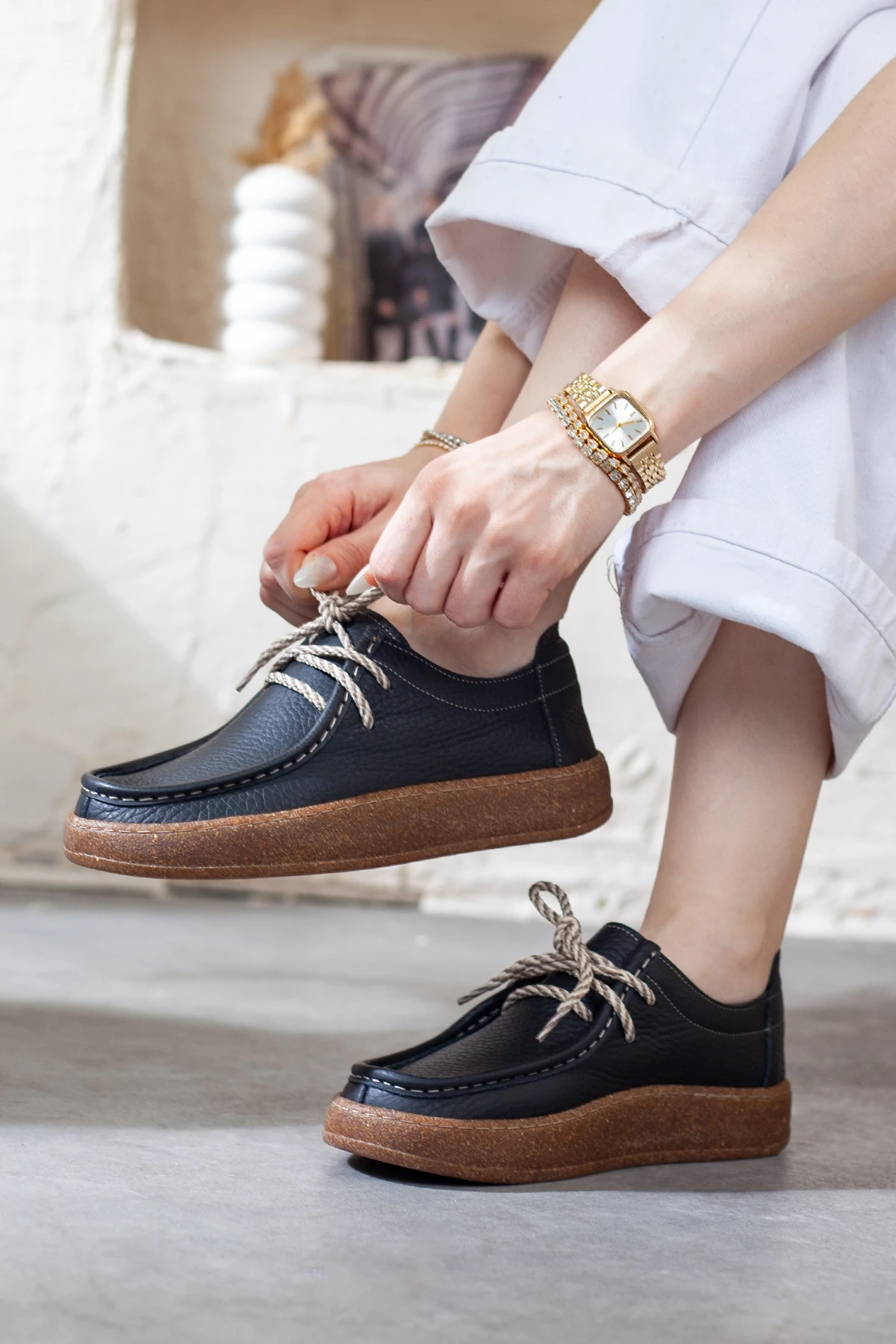 Kadın Hakiki Deri Ekstra Yumuşak Ortopedik Ayakkabı