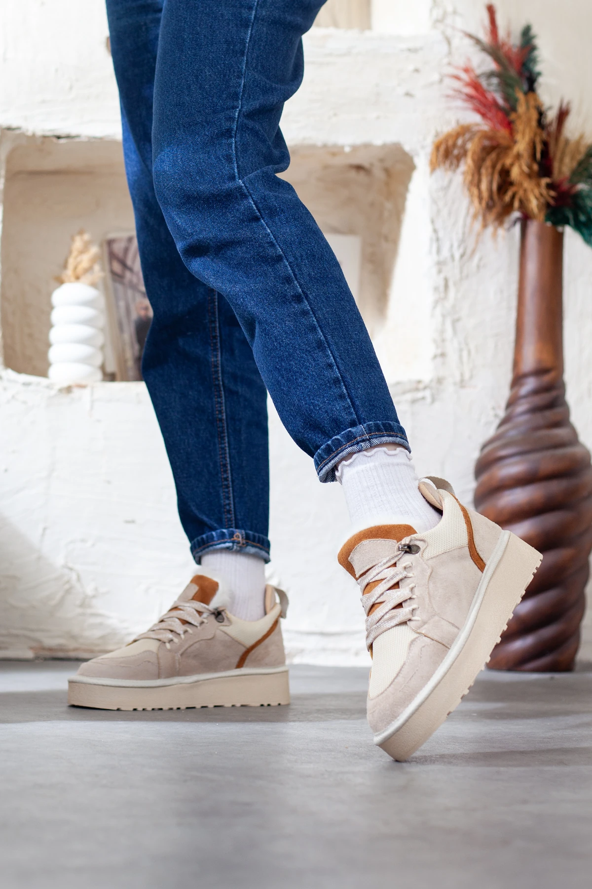 Kadın Bağcıklı Ekstra Rahat Günlük Ayakkabı