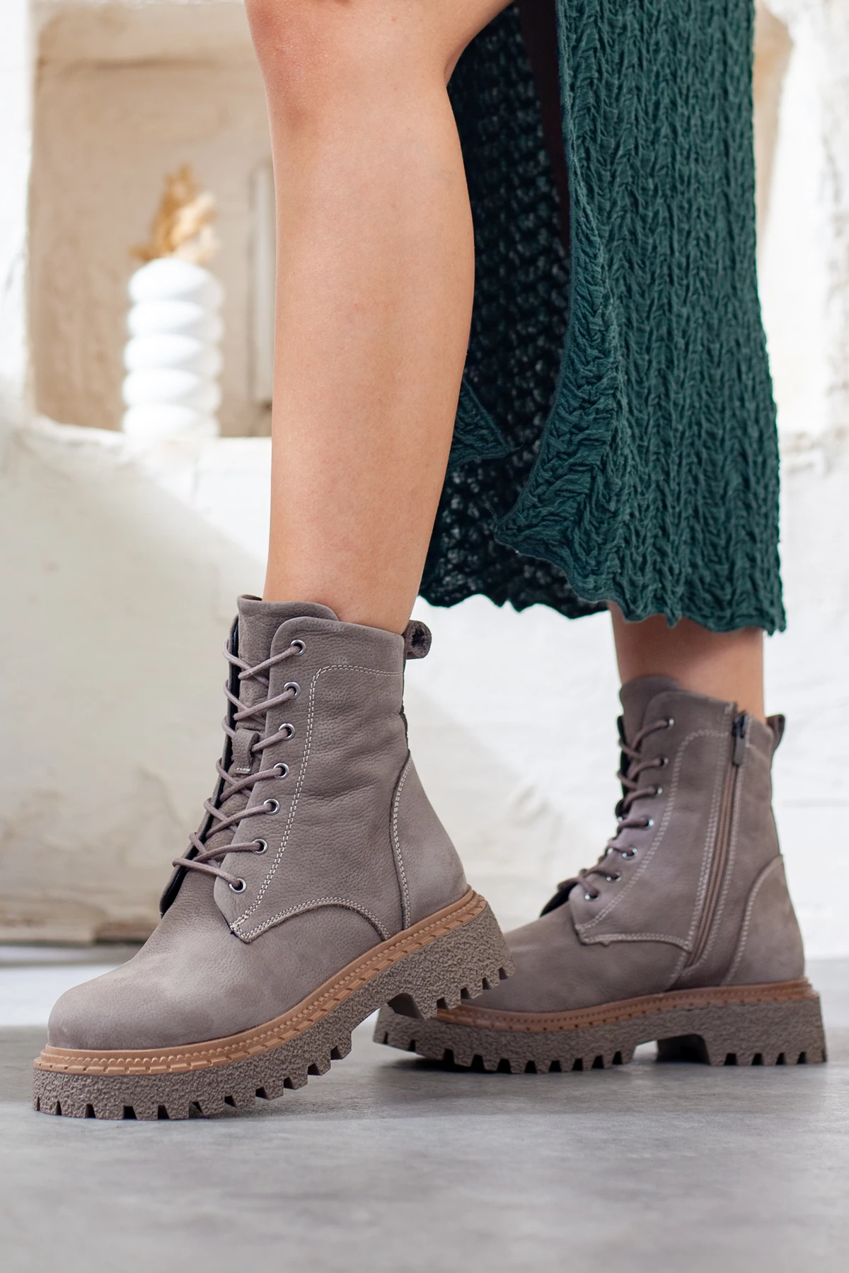 Kadın  Hakiki Deri Kaymaz Taban Soğuk Geçirmez Günlük Bot