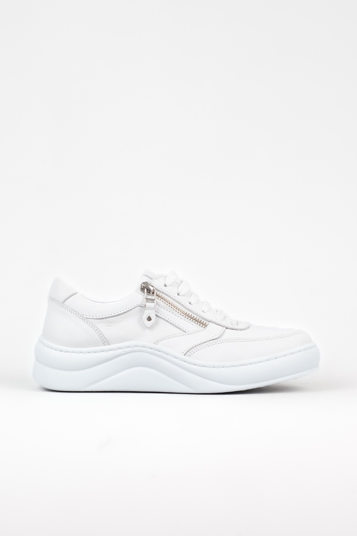 Kadın Hakiki Deri Beyaz Sneaker