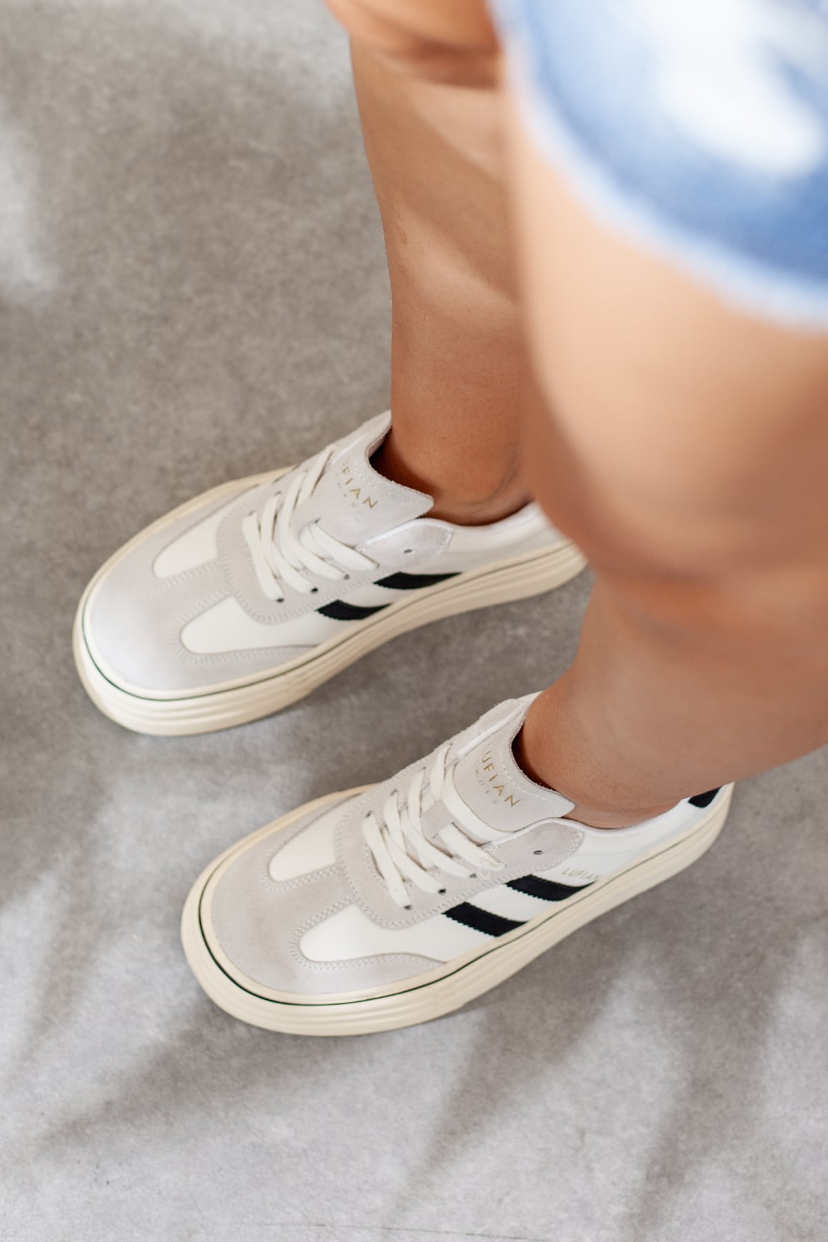 Kadın Kalın Tabanlı Beyaz Sneaker