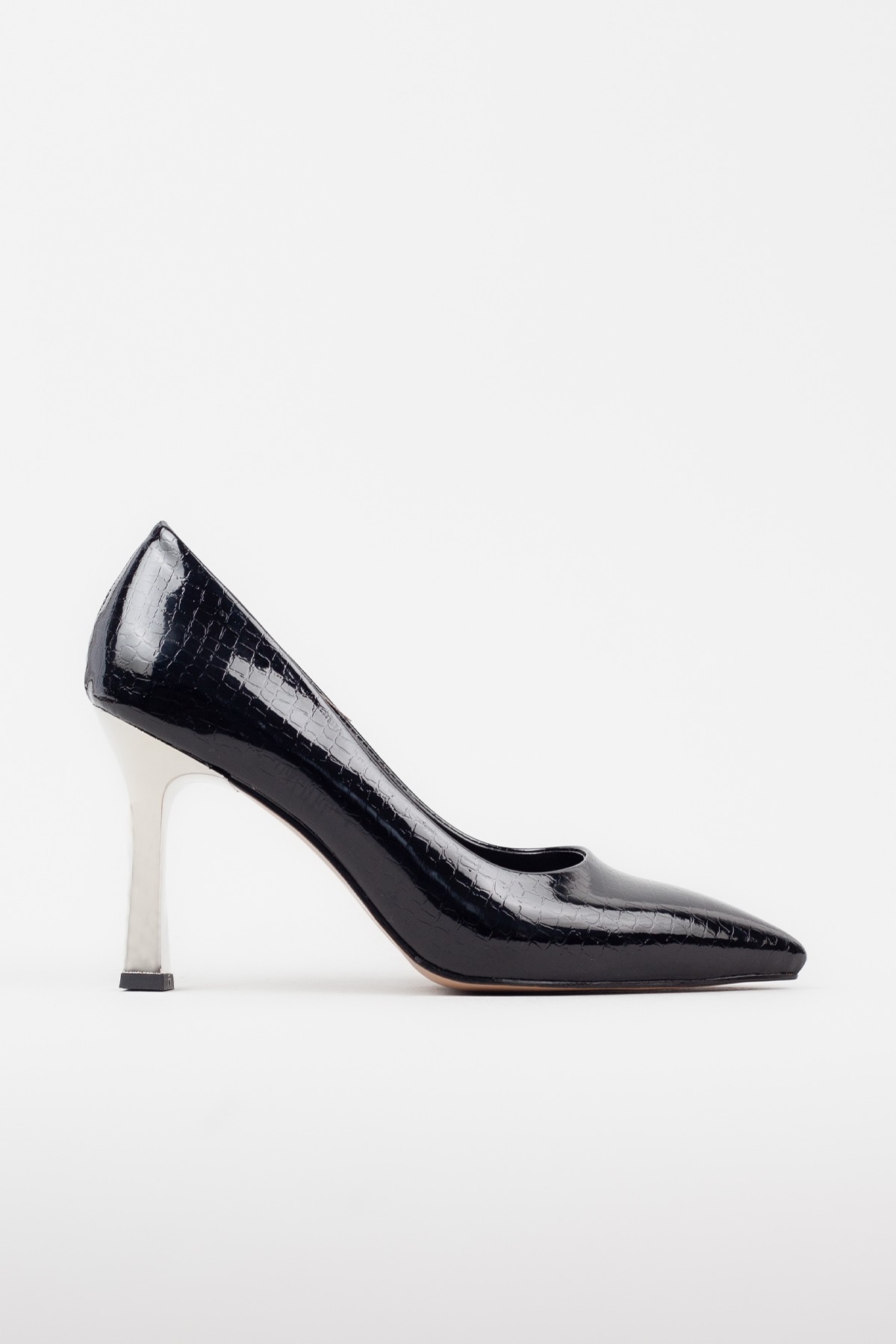 Kadın Gümüş Topuklu Şık Topuklu Ayakkabı