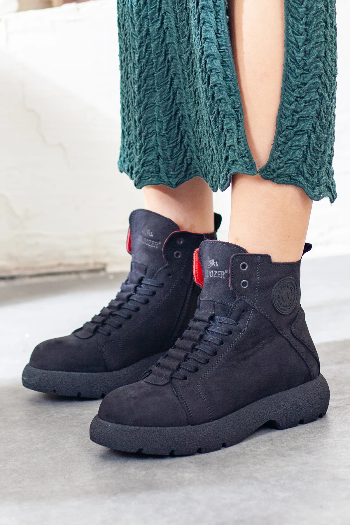 Kadın Hakiki Deri Ekstra Rahat Kaymaz Taban Günlük Bot