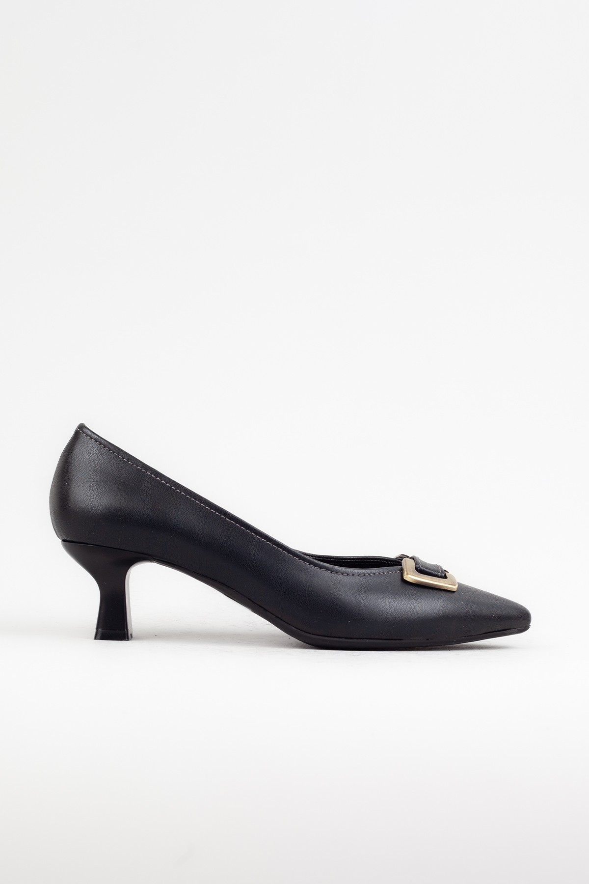 Kadın Siyah Kısa Topuklu Ayakkabı