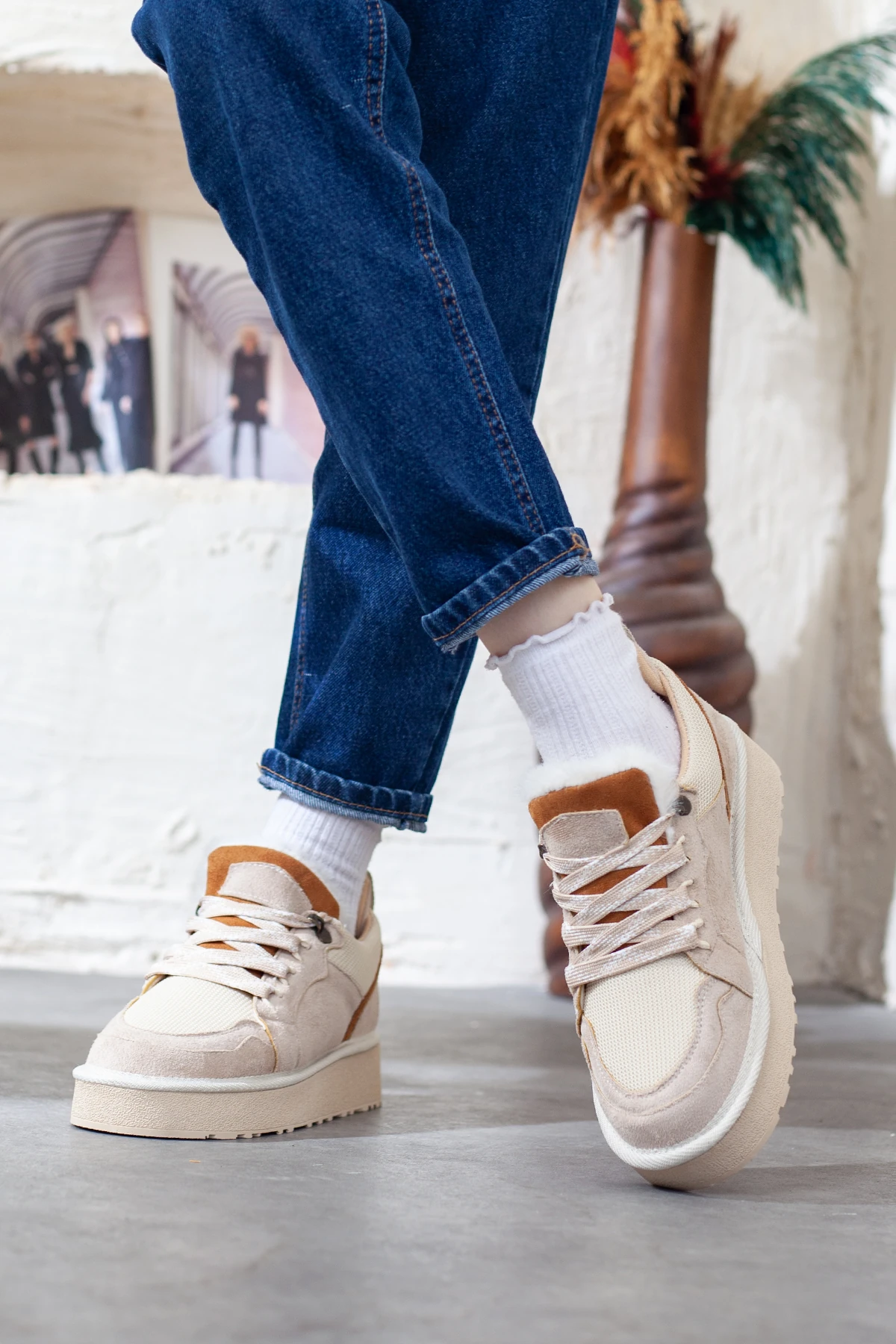 Kadın Bağcıklı Ekstra Rahat Günlük Ayakkabı