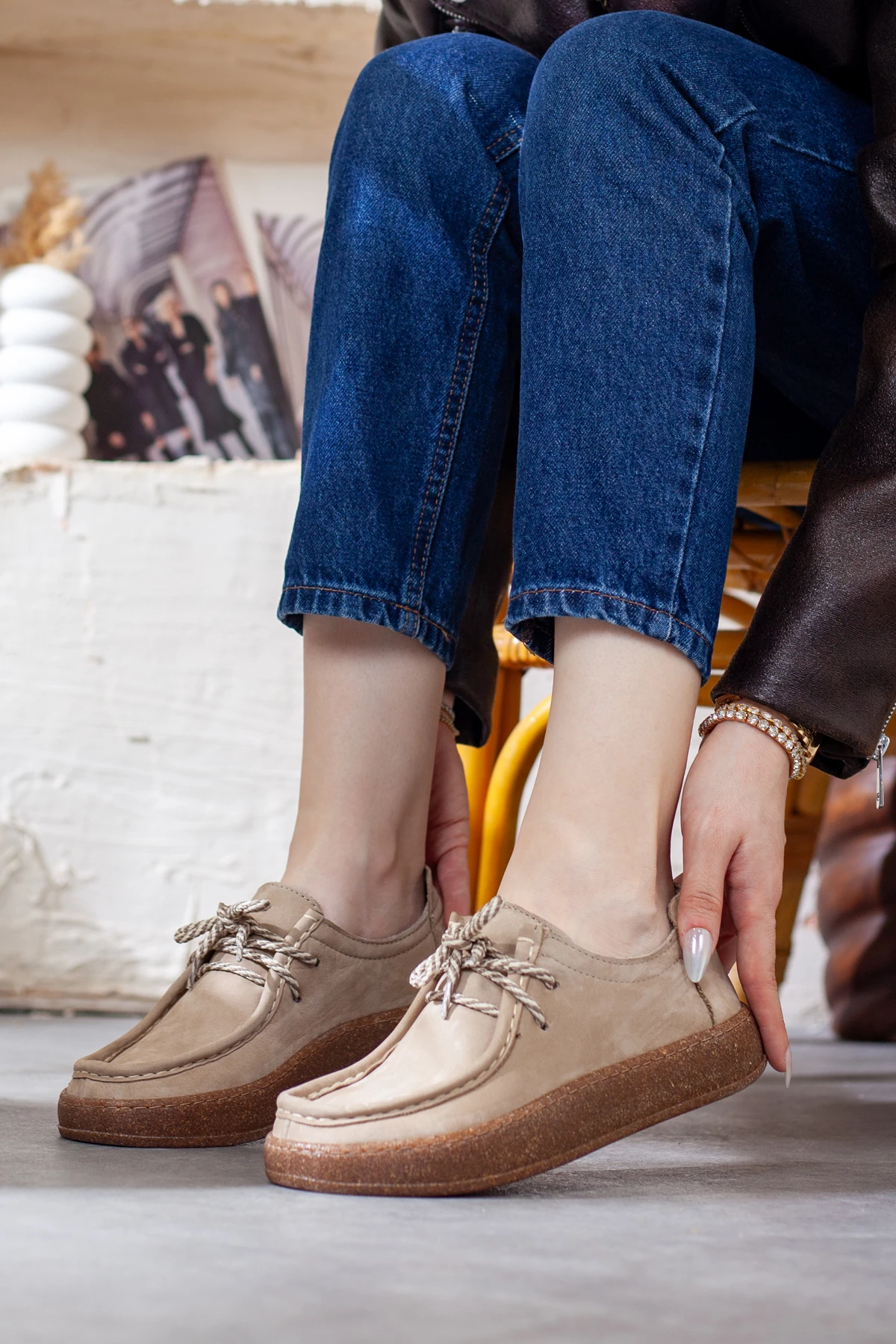 Kadın Hakiki Deri Ekstra Yumuşak Ortopedik Ayakkabı