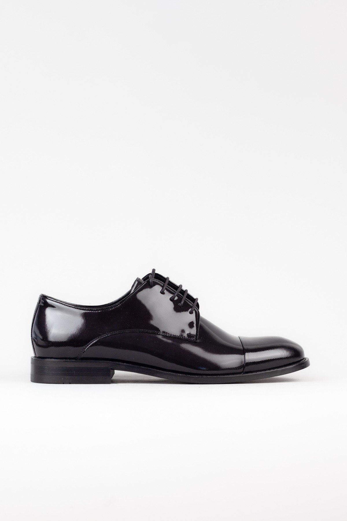 Erkek Hakiki Deri Siyah Rugan Klasik Ayakkabı