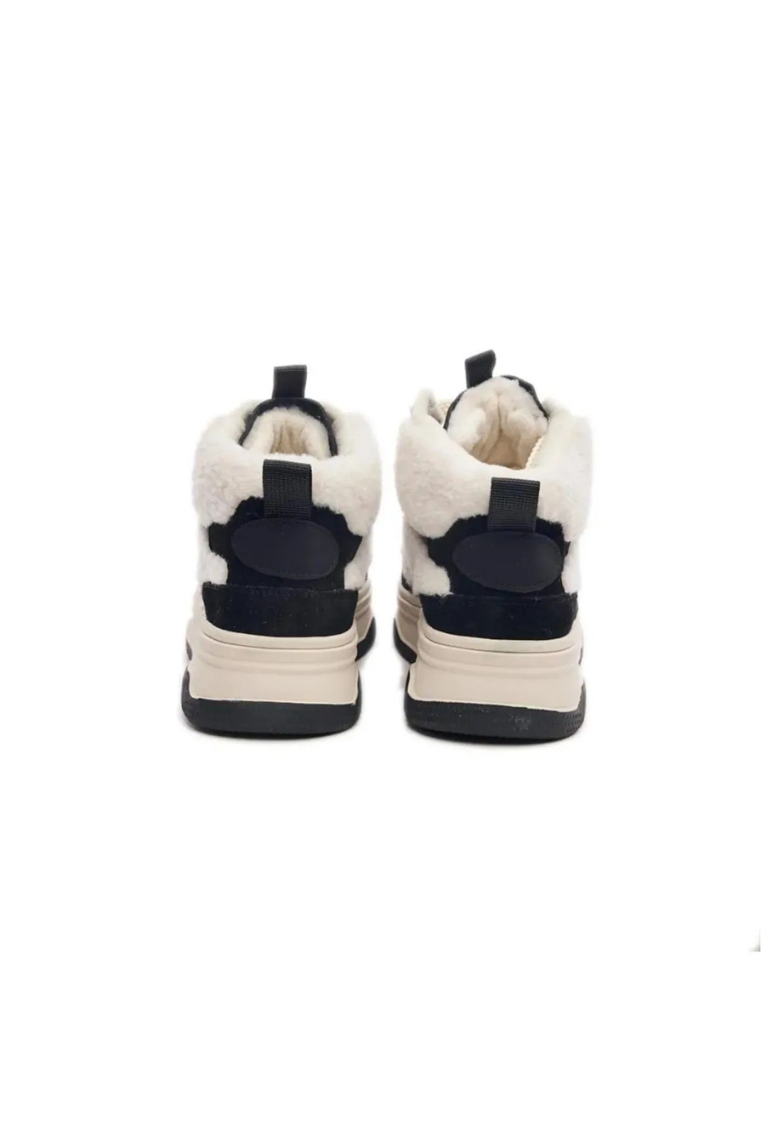  K25-0026 Bağcıklı Kürklü Kadın Spor Ayakkabı