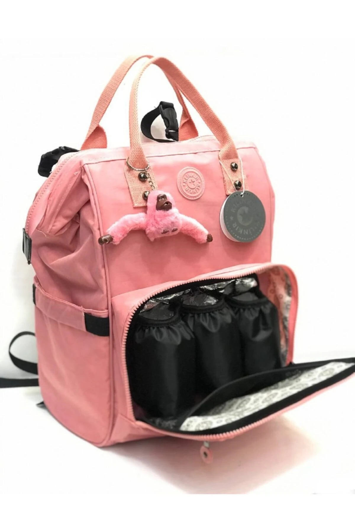 Anne Bebek Bakım Sırt Çantası Biberon Koyma Aparatlı Puset Askı Aparatlı Sıvı Geçirmez