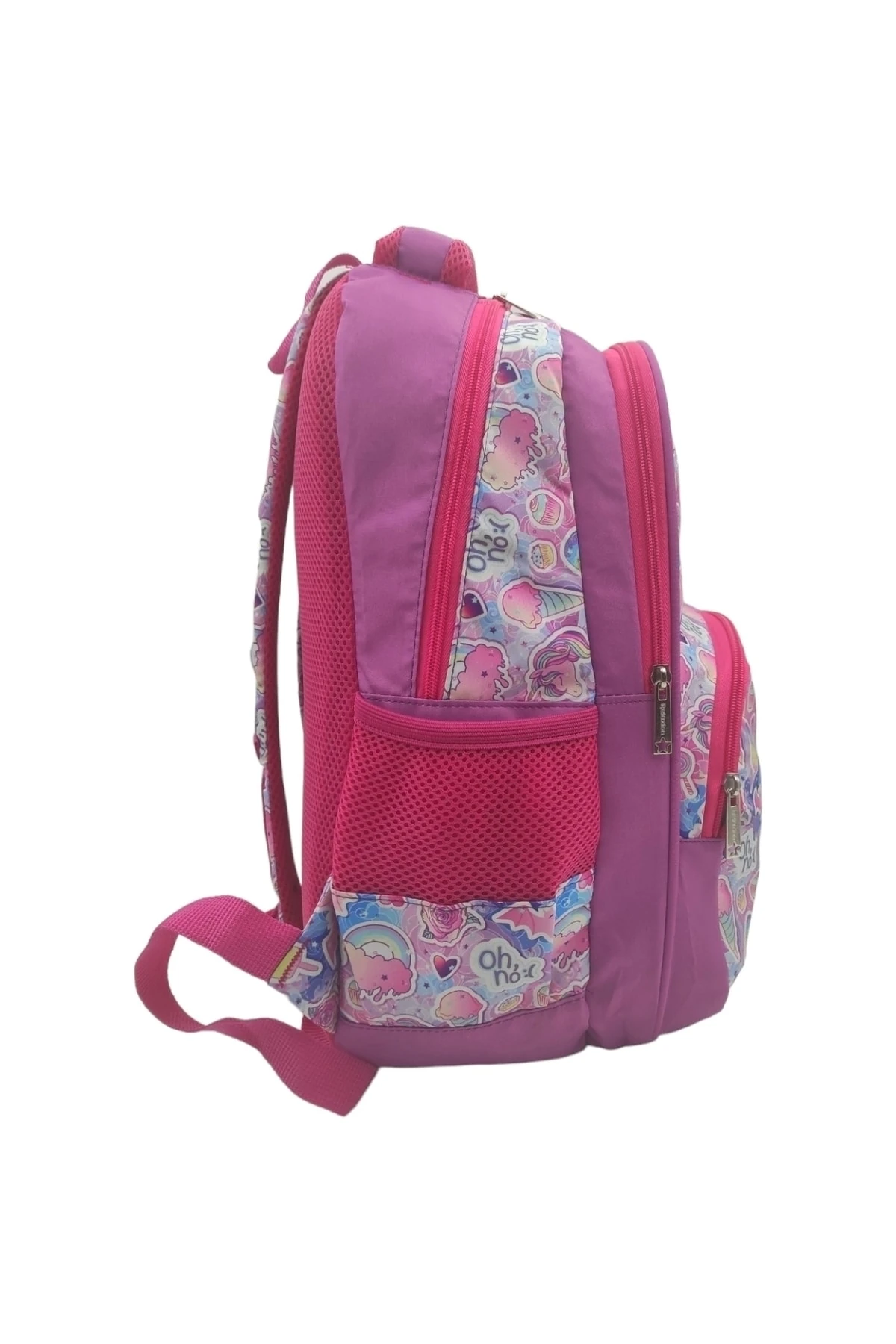 Canlı Renk Ve Farklı Figürleriyle İlköğretim Okul Sırt Çantası+Beslenme Çantası 2'li Takım