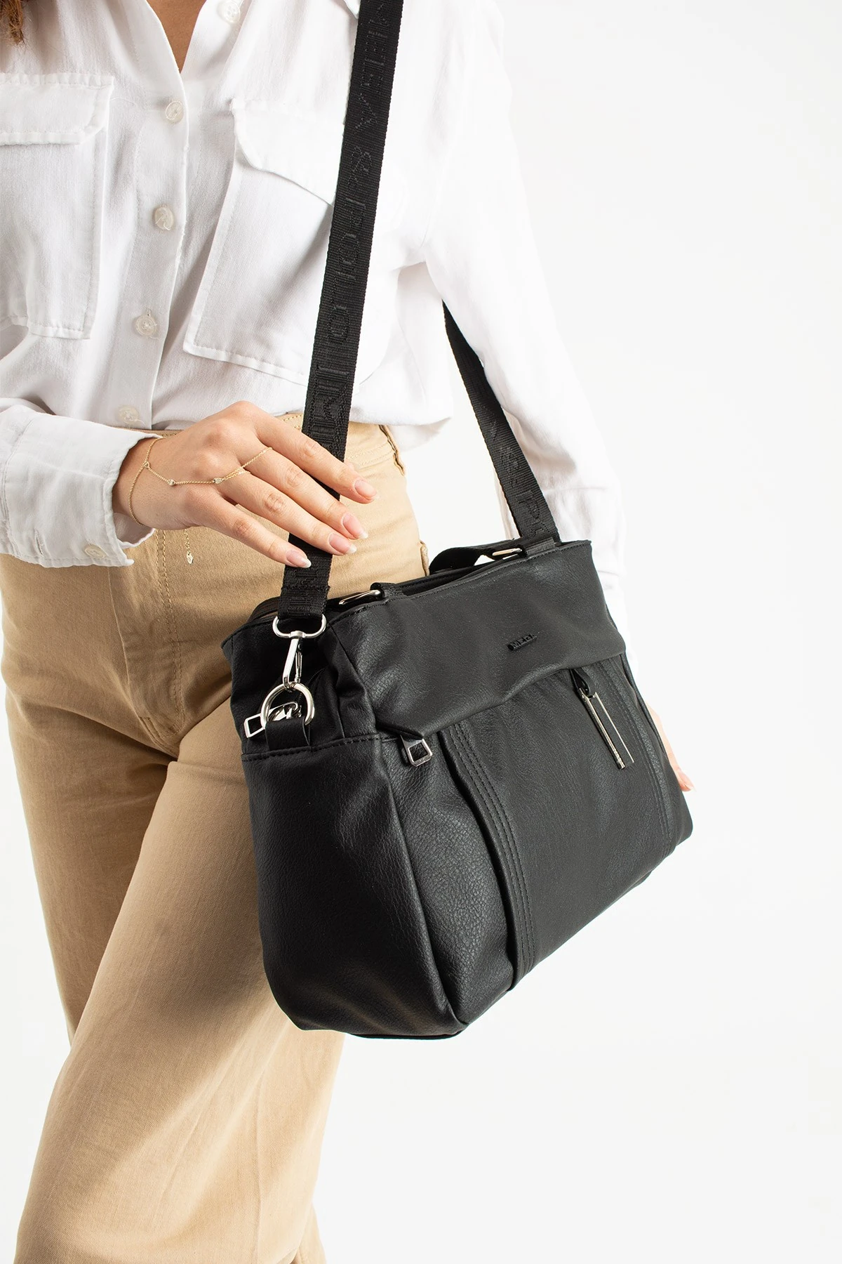 Yumuşak Suni Deri El ve Ayarlanabilir Omuz Askılı Kadın Omuz Çantası