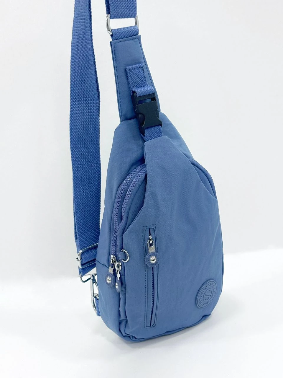 Sanmorris Kadın Krinkıl Kumaş Suya Dayanıklı Çapraz Askılı Çanta - bebek mavisi