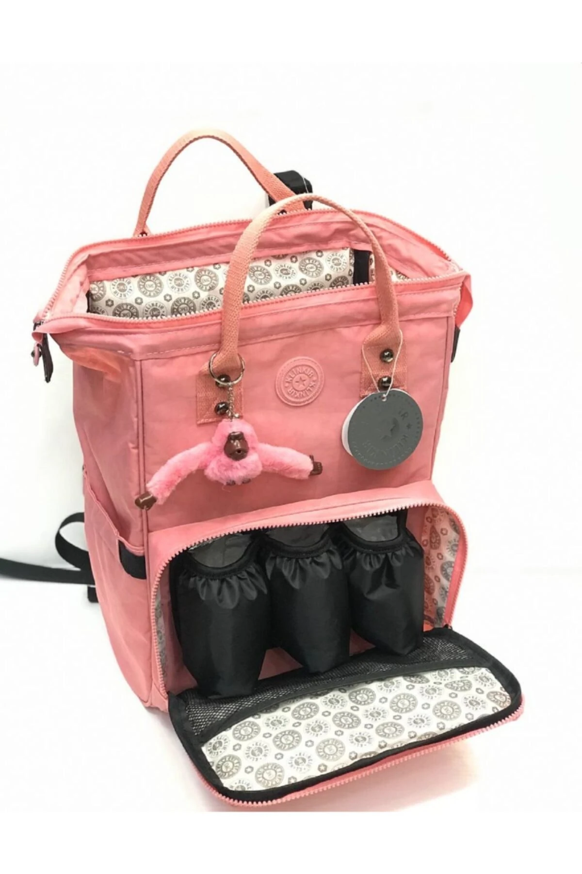 Anne Bebek Bakım Sırt Çantası Biberon Koyma Aparatlı Puset Askı Aparatlı Sıvı Geçirmez