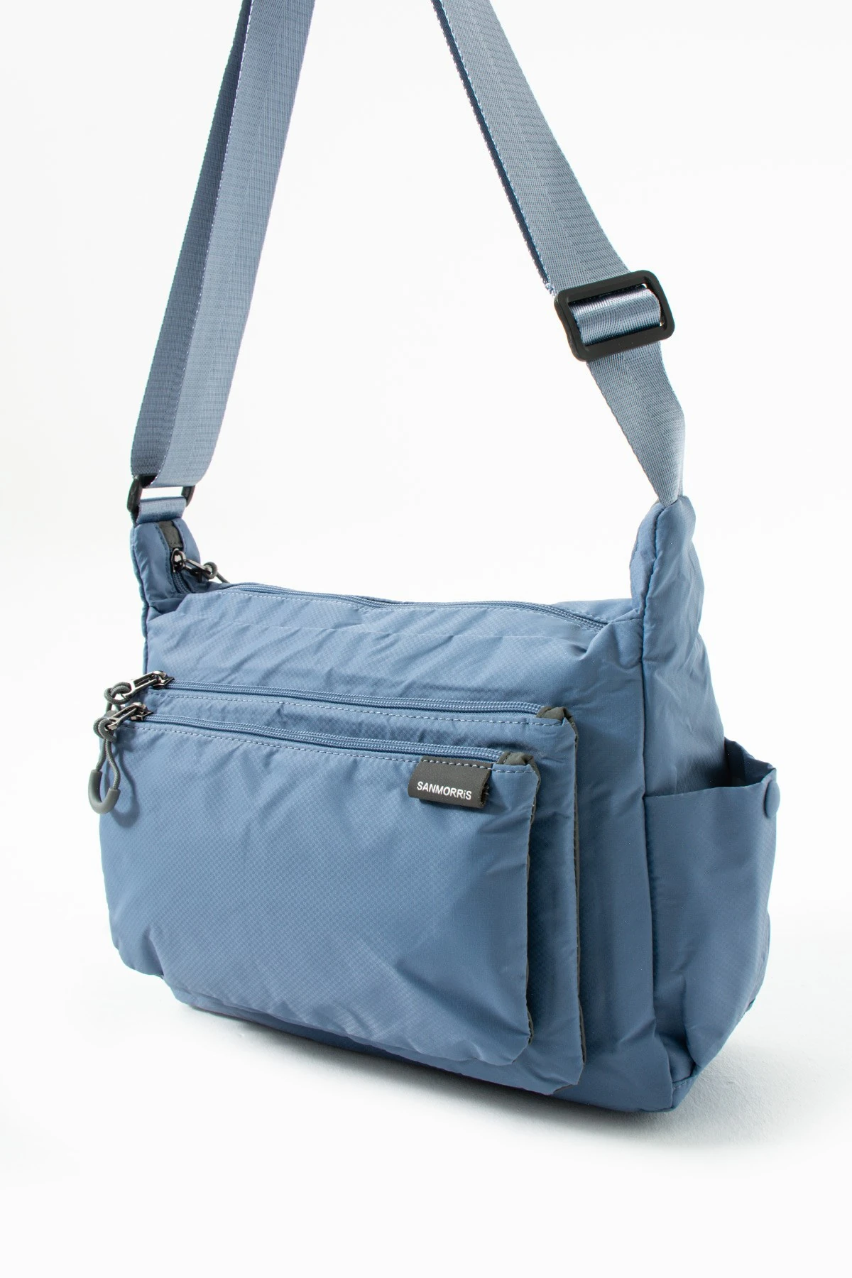 Sanmorris Kadın 3 Gözlü Paraşüt Kumaş Ayarlanabilir Çapraz Askılı Çanta