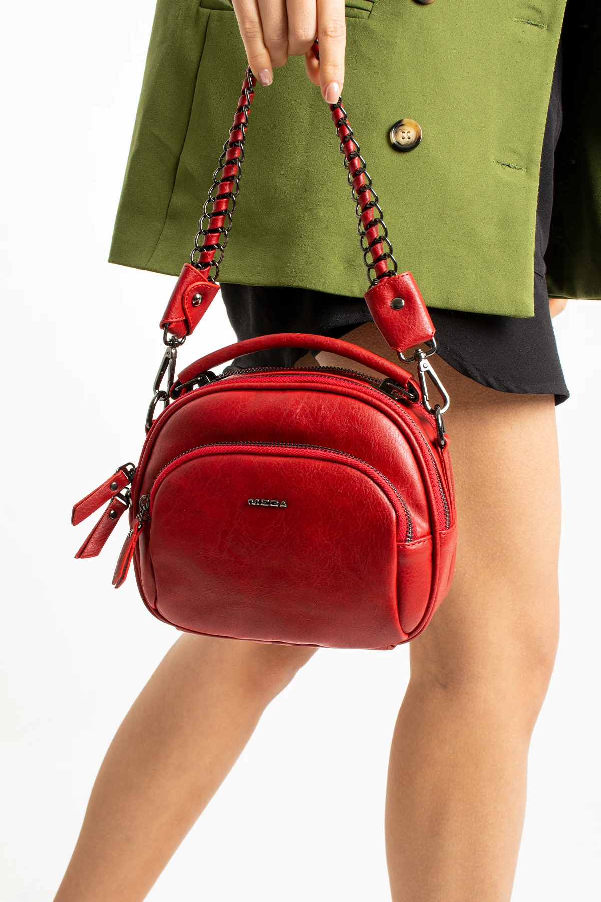 Mega Polo 4 Bölmeli Astarlı Orta Boy Omuz Çantası