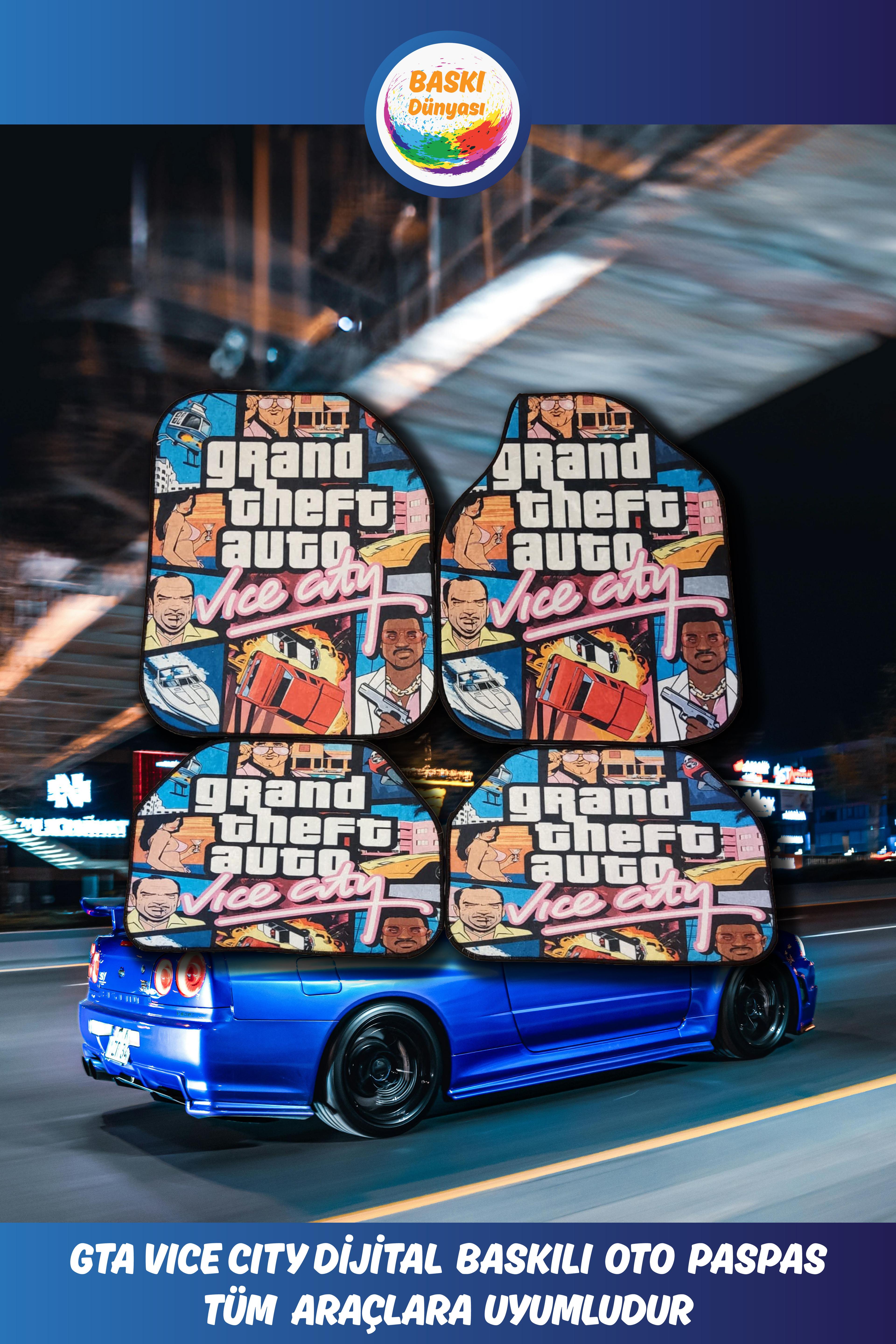 GTA VICE CITY OTO PASPAS DİJİTAL BASKILI