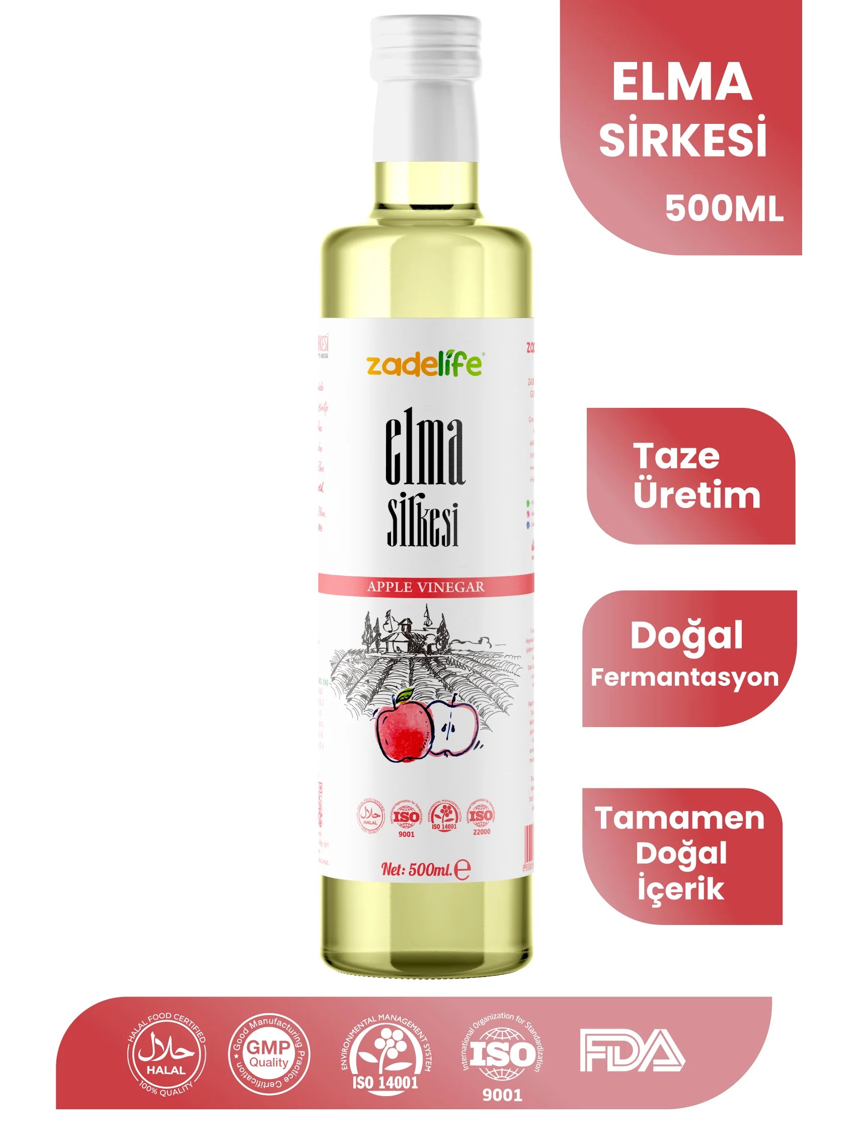 Elma Sirkesi 500 Ml