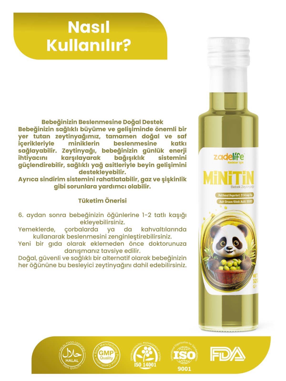 Minitin Bebek Zeytinyağı 320 G