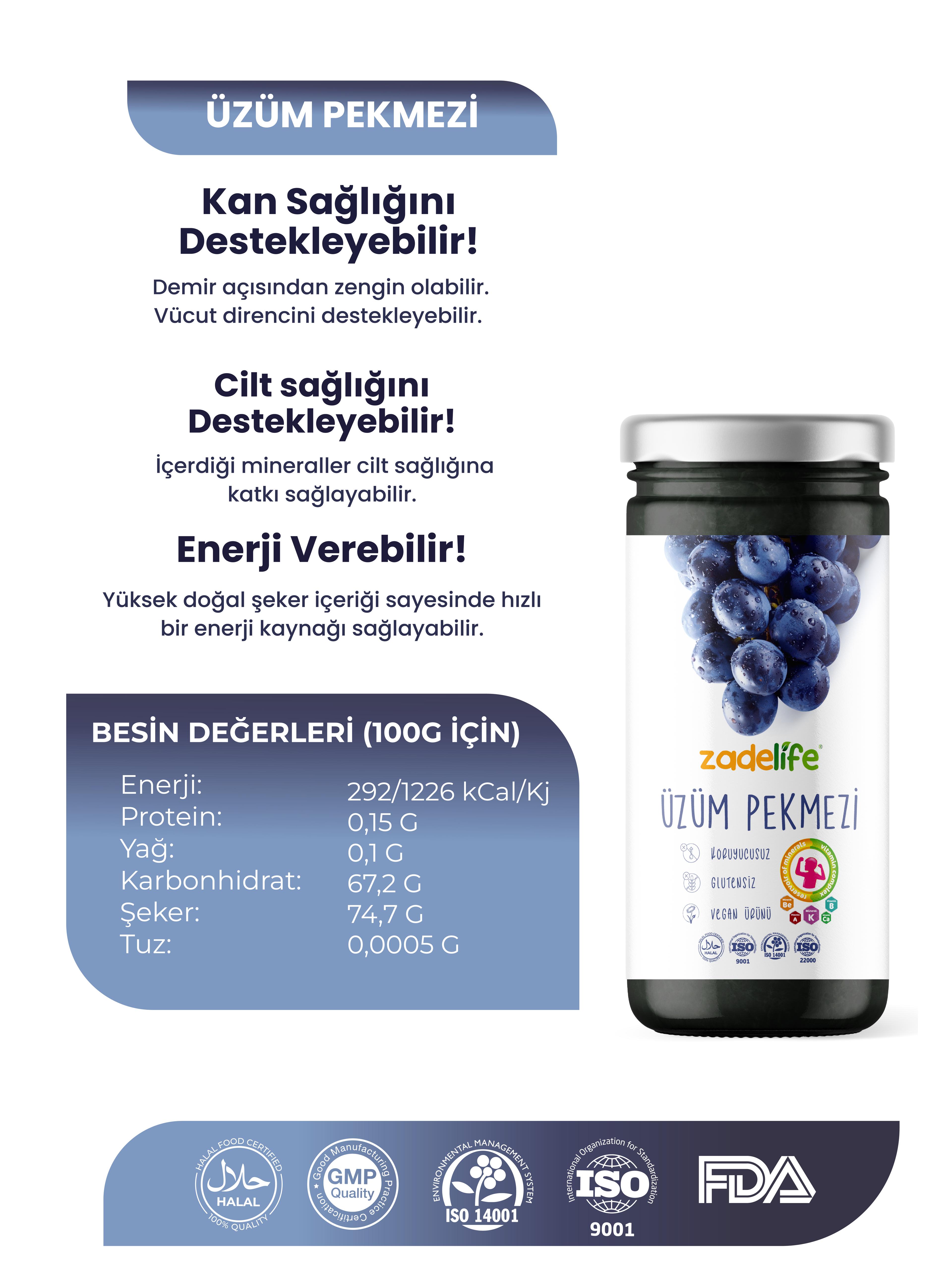 Zadelife® Üzüm Pekmezi 315 Gram