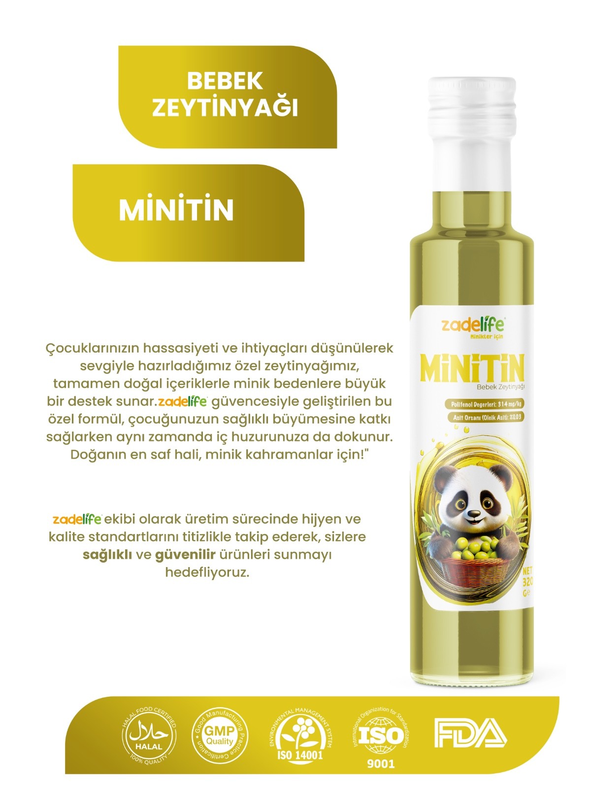 Minitin Bebek Zeytinyağı 320 G