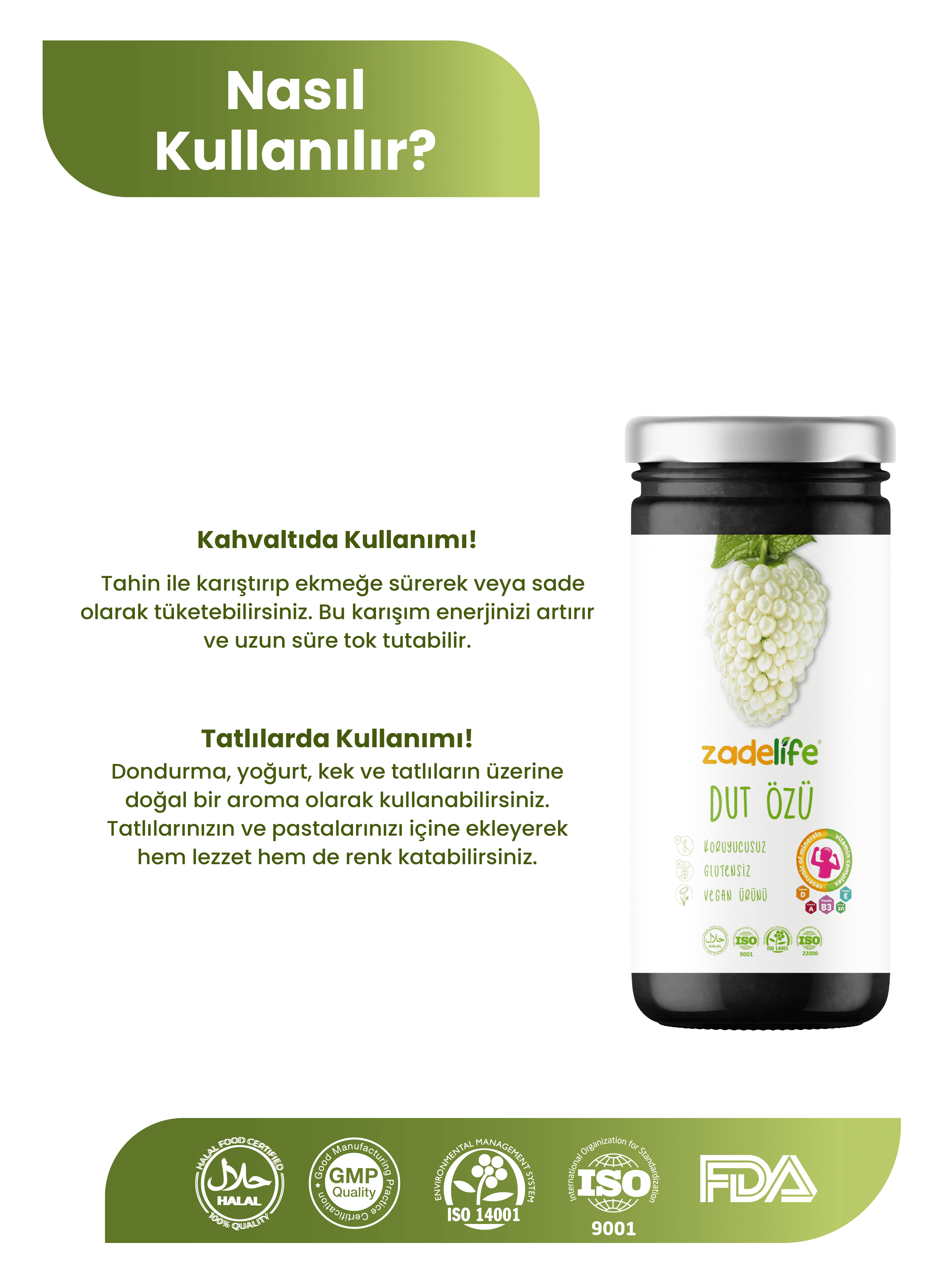 Zadelife® Dut Özü 315 Gram