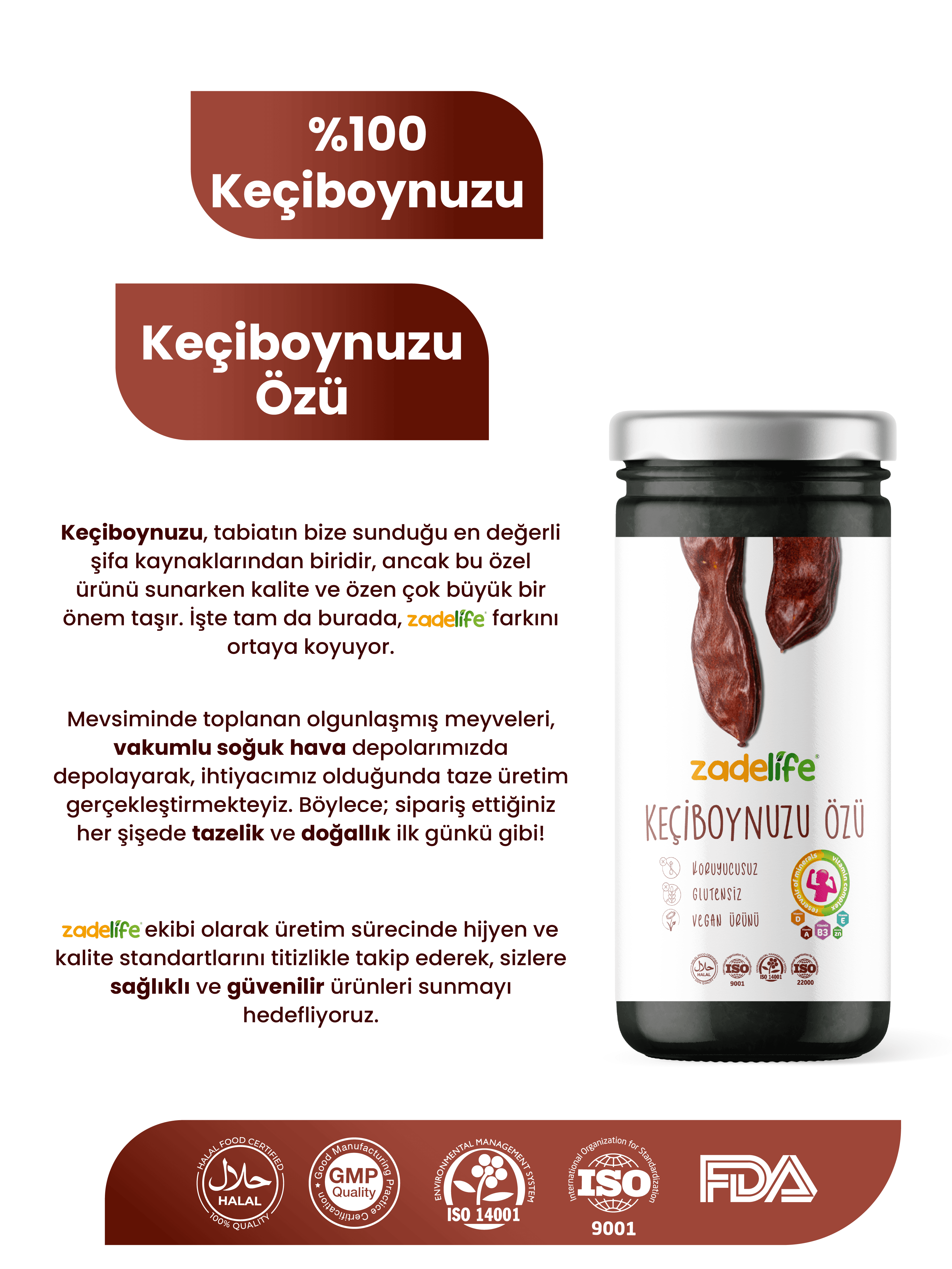 Zadelife® Keçiboynuzu Özü 315 Gram