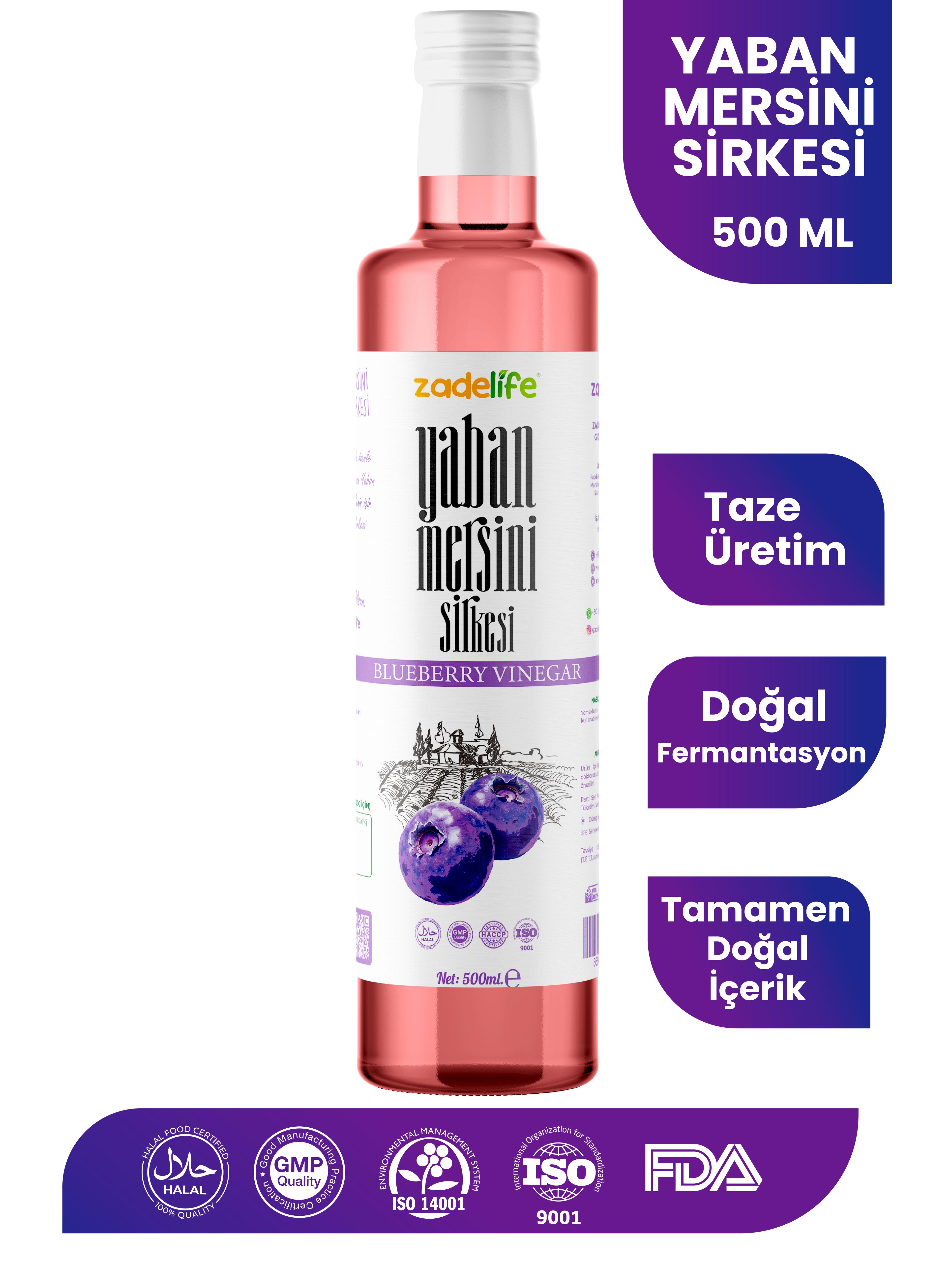 Zadelife® Yaban Mersini Sirkesi 500 Ml