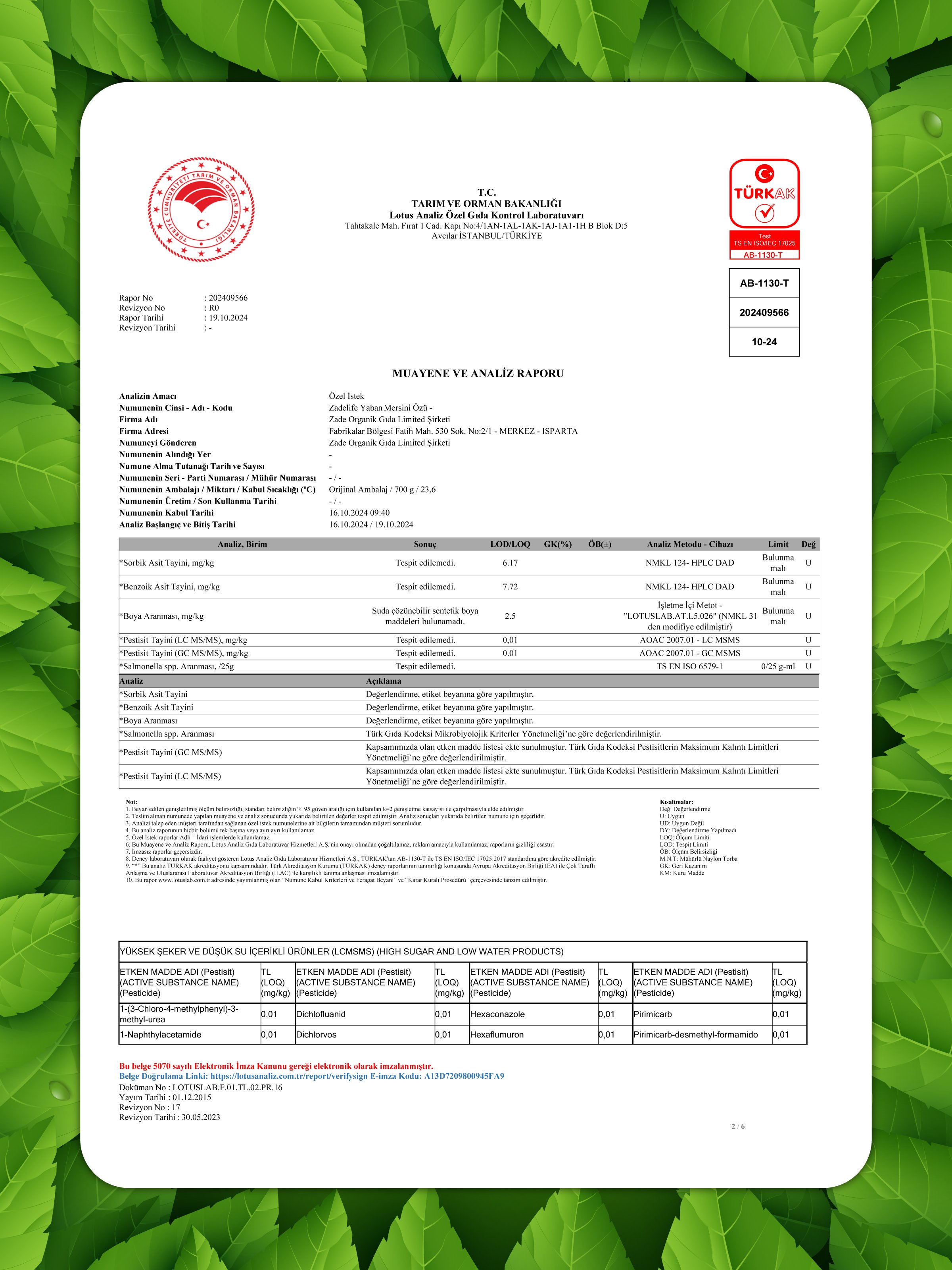 Zadelife® Yaban Mersini Özü 700 Gram