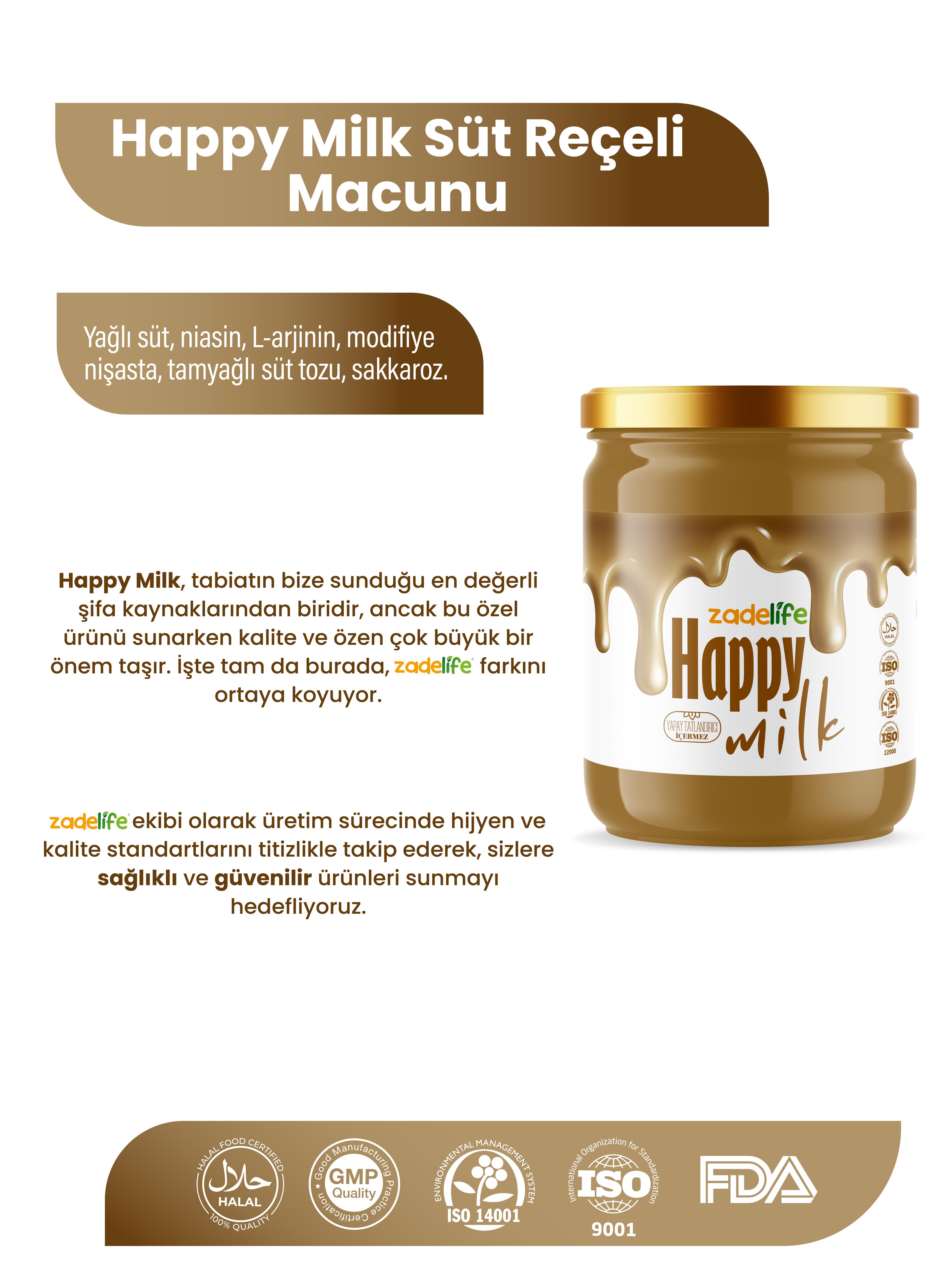 Happy Milk Süt Reçeli Macunu 240 Gr