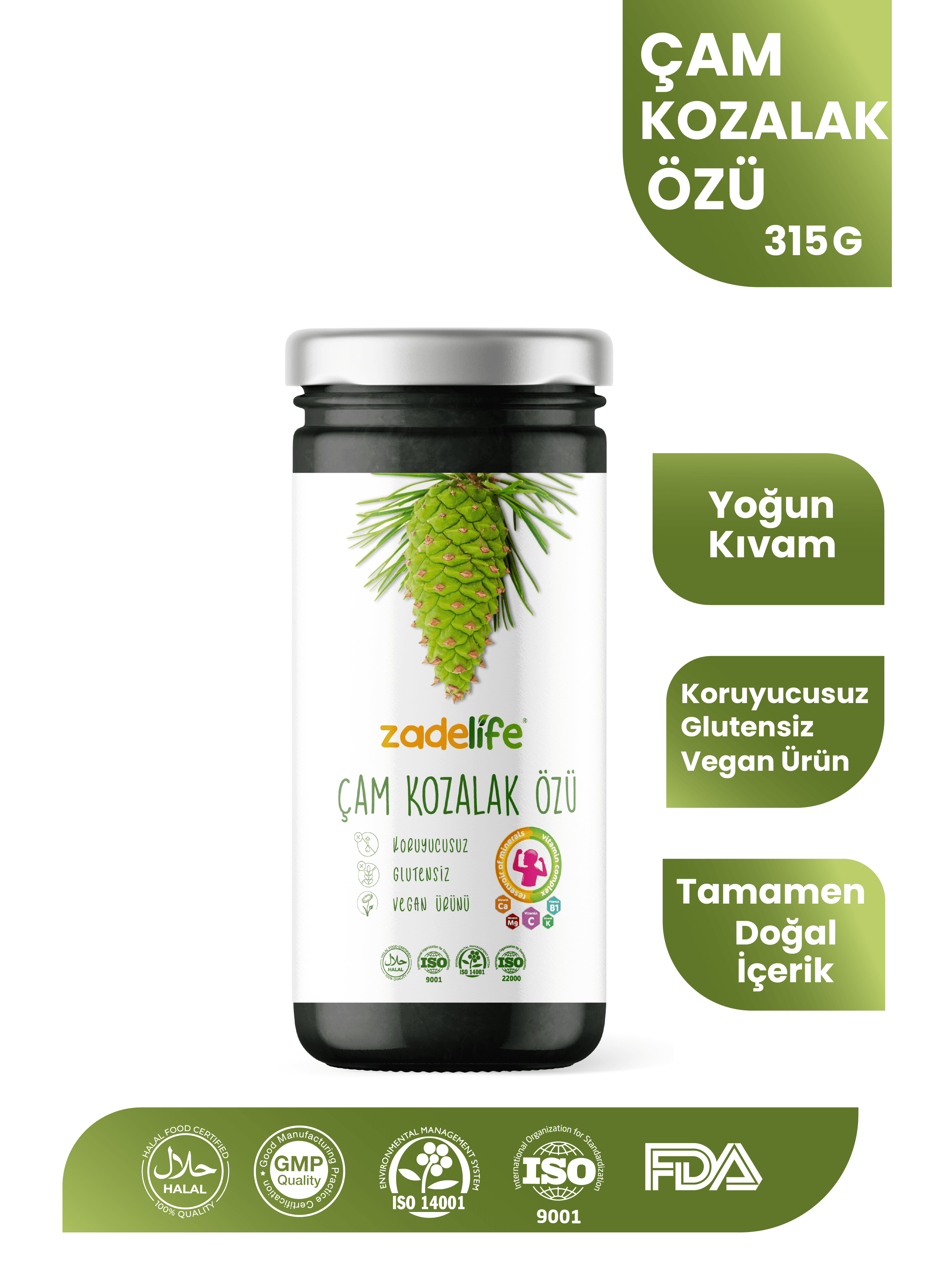 Zadelife® Çam Kozalak Özü 315 Gram