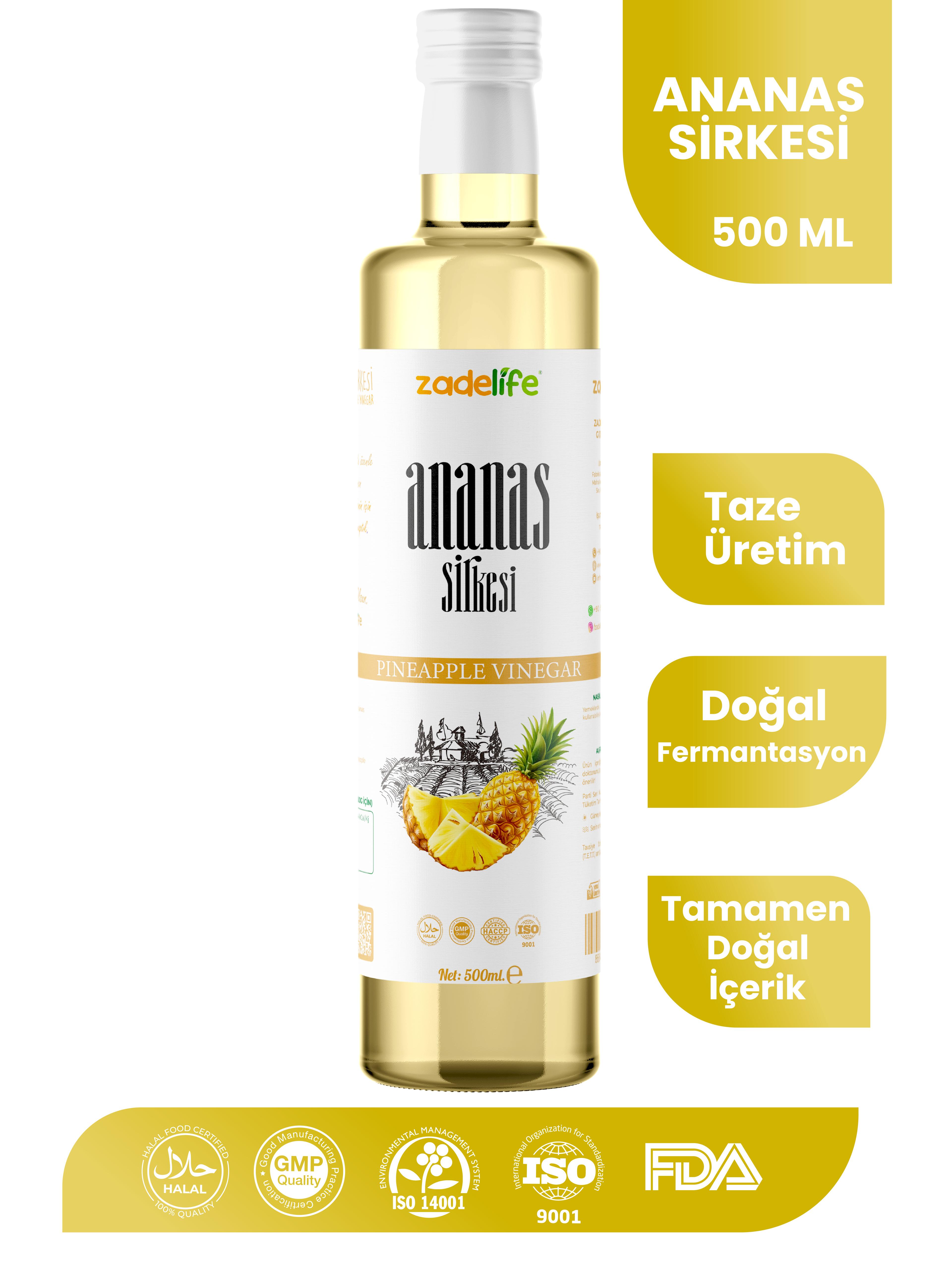 Zadelife® Ananas Sirkesi 500 Ml