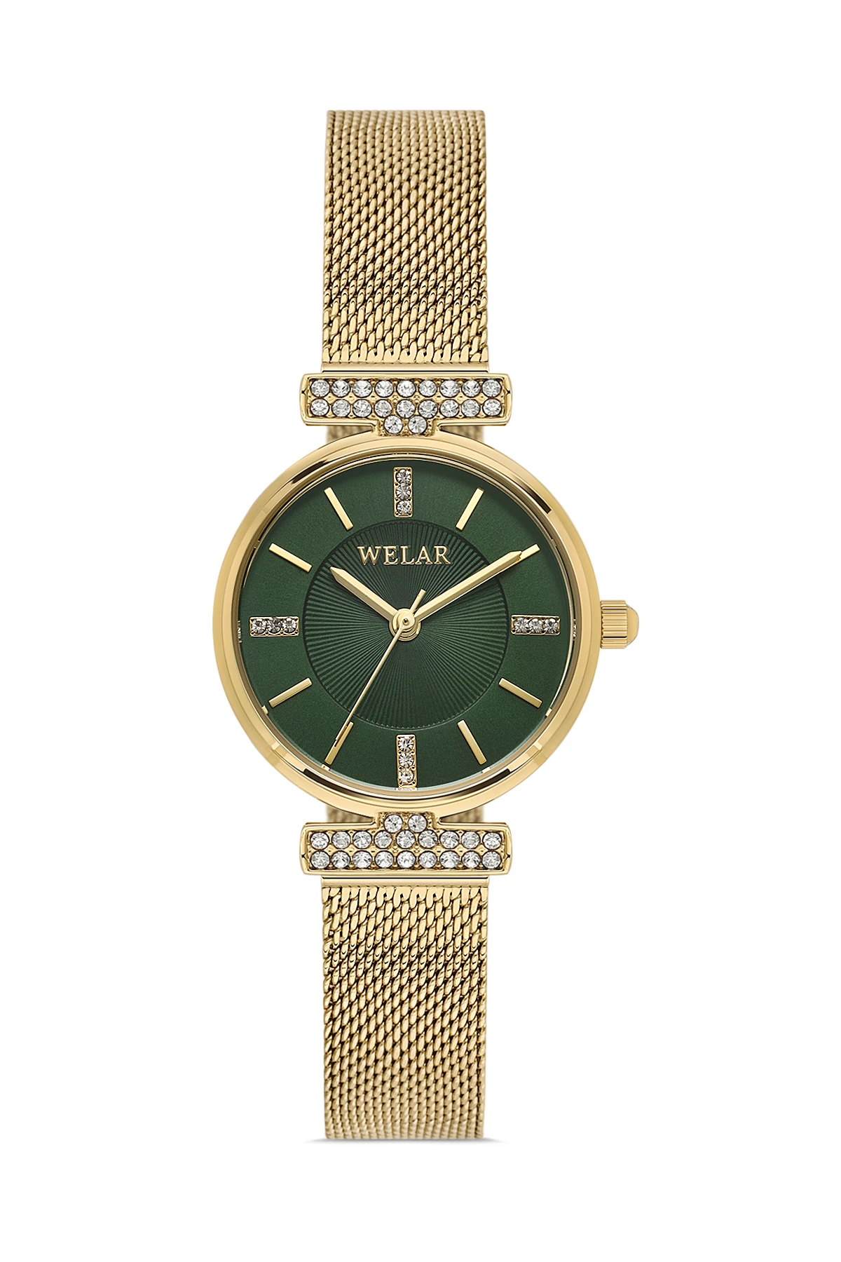 Wel 2502-4 Kadın Kol Saati – Hasır Kordon, Gold Renk, 3 ATM Suya Dayanıklı