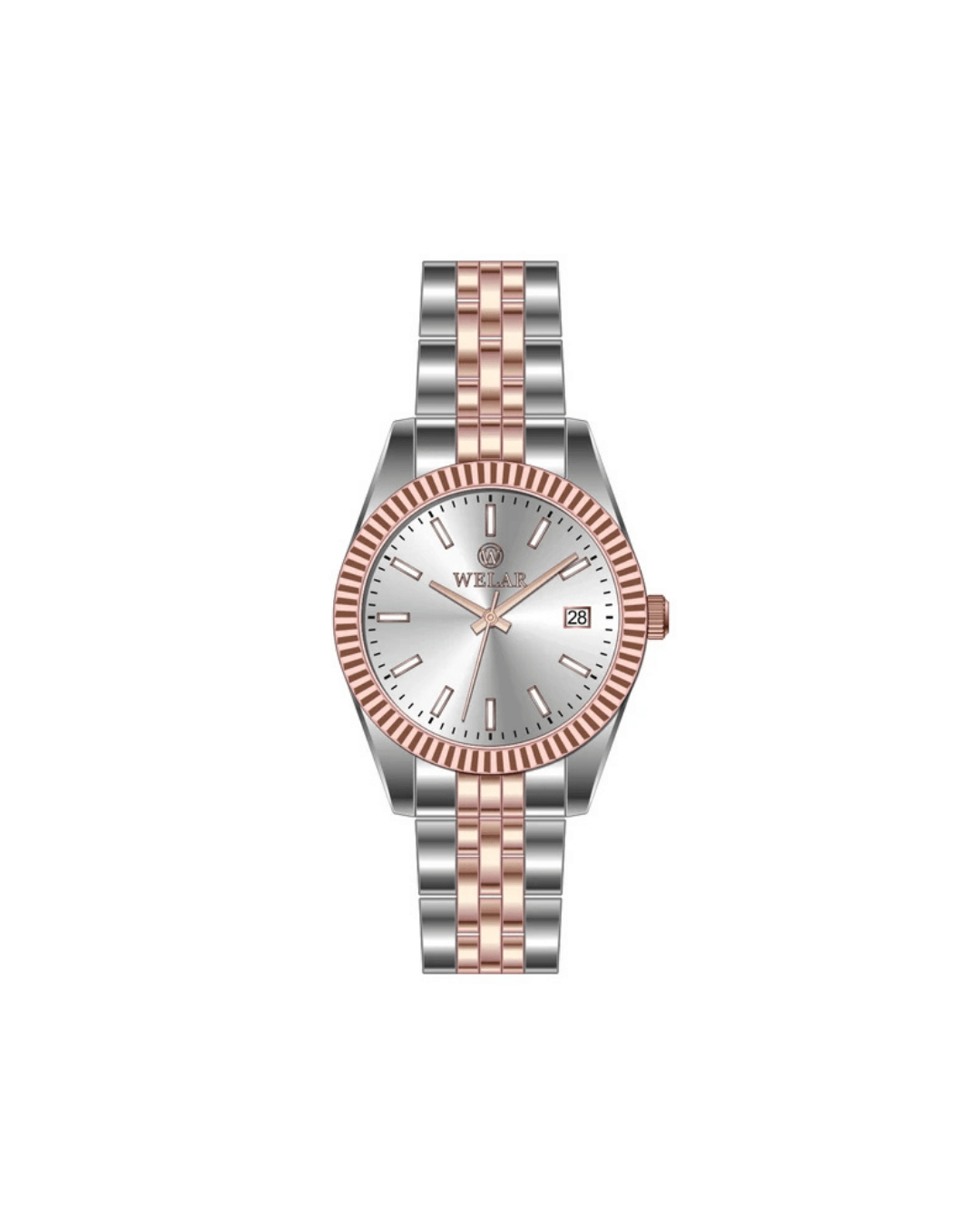 WEL2404-6 Orjinal Rose Gold Renk Paslanmaz Çelik Kadın Kol Saati