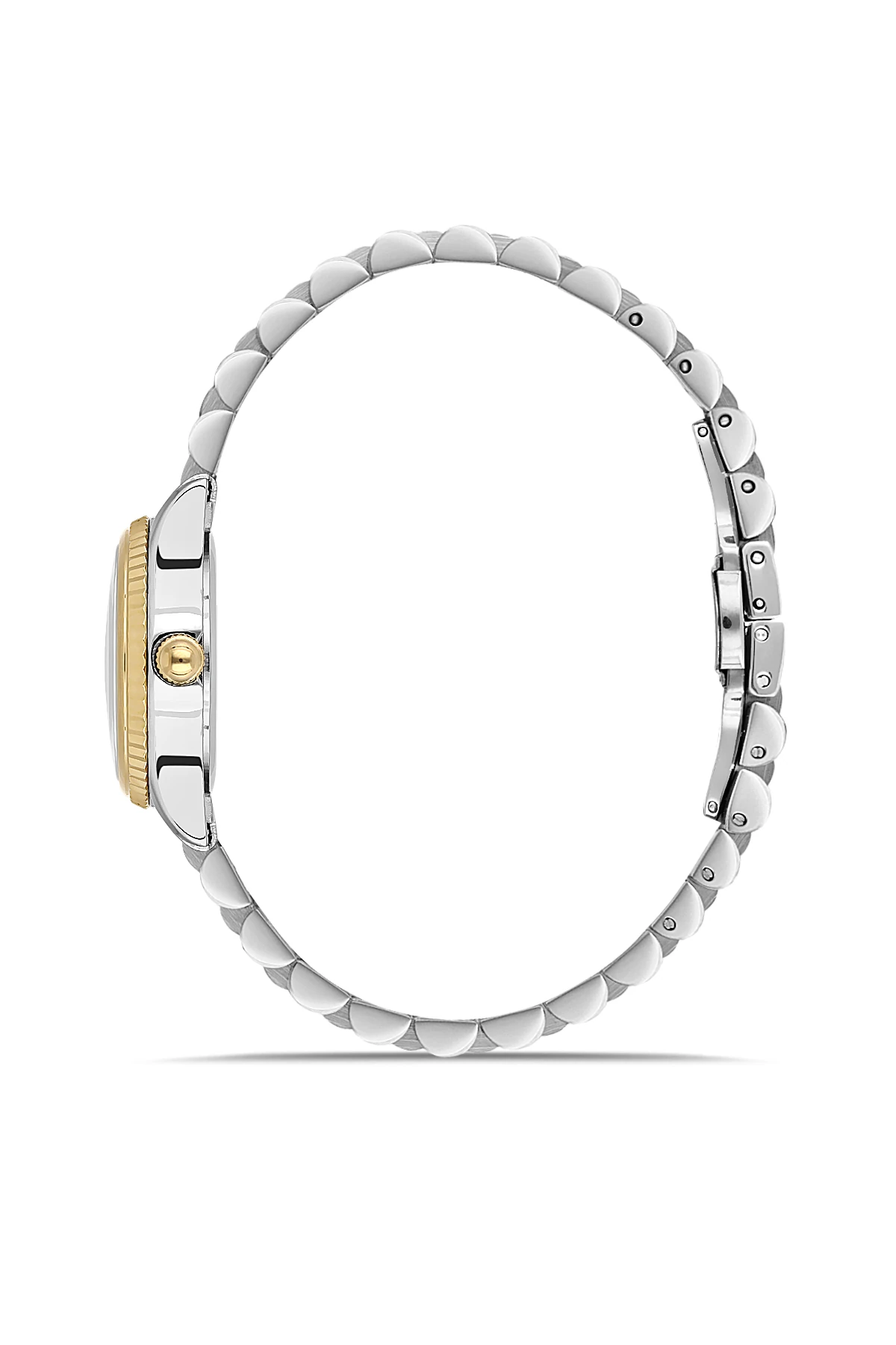 Wel 2511-2 Kadın Kol Saati – Çelik Kasa & Kordon, Takvimli, Gümüş Gold Renk,Su Geçirmez