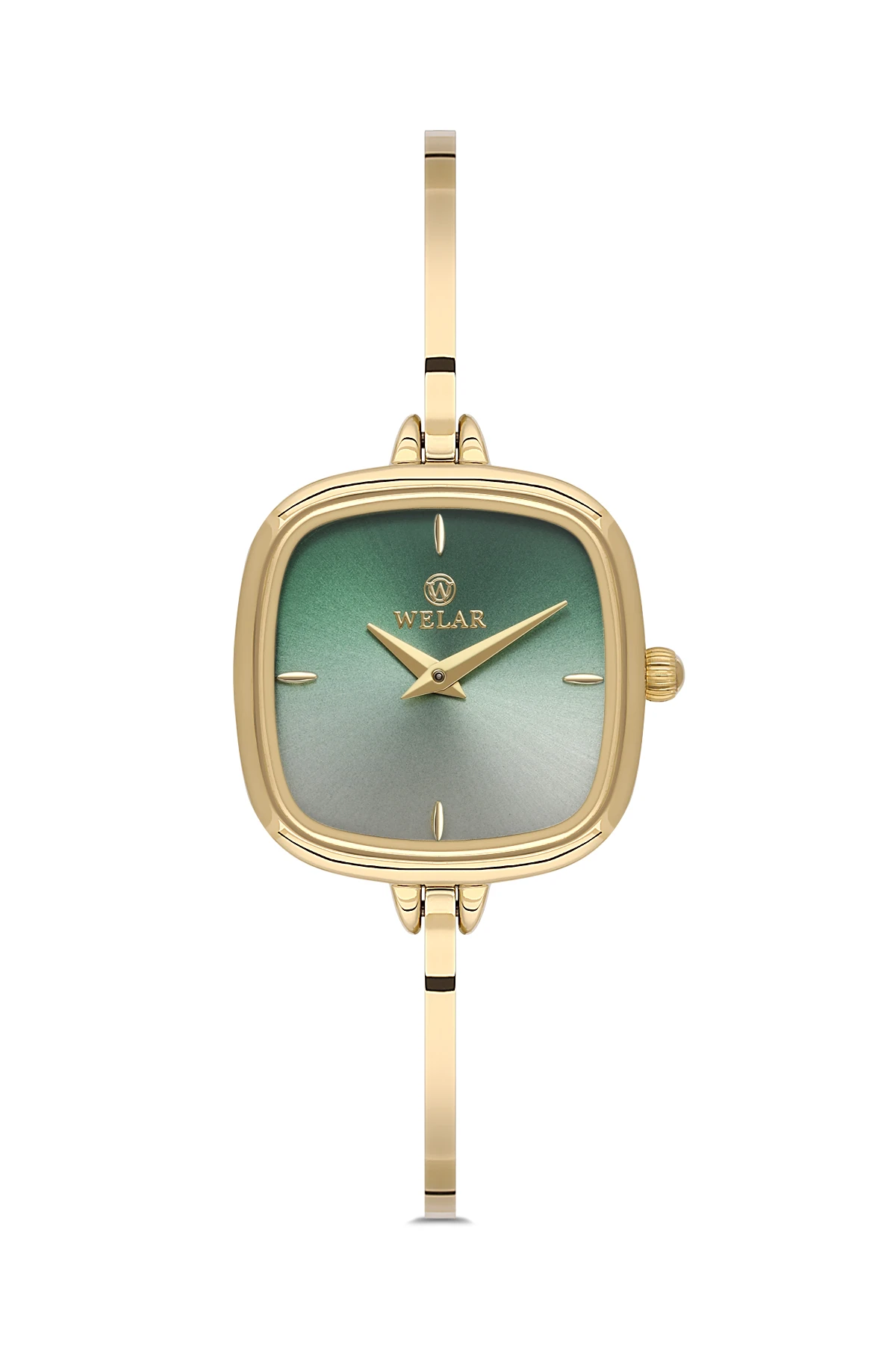 Wel 2501-6 Kadın Kol Saati –Yarım Kelepçe Model, Gold Renk, 3 ATM Suya Dayanıklı