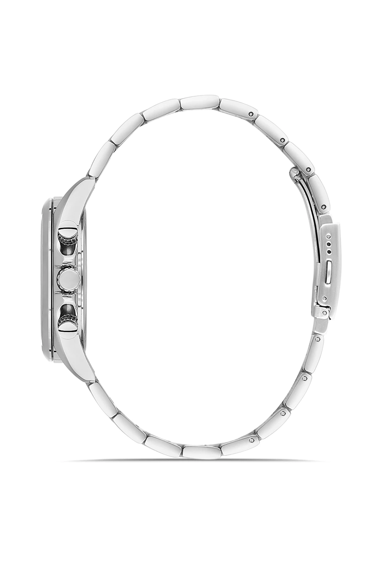 Wel2510-3 Erkek Kol Saati Kronometreli, Çelik Kasa Kordon, Su Geçirmez, Silver Renk