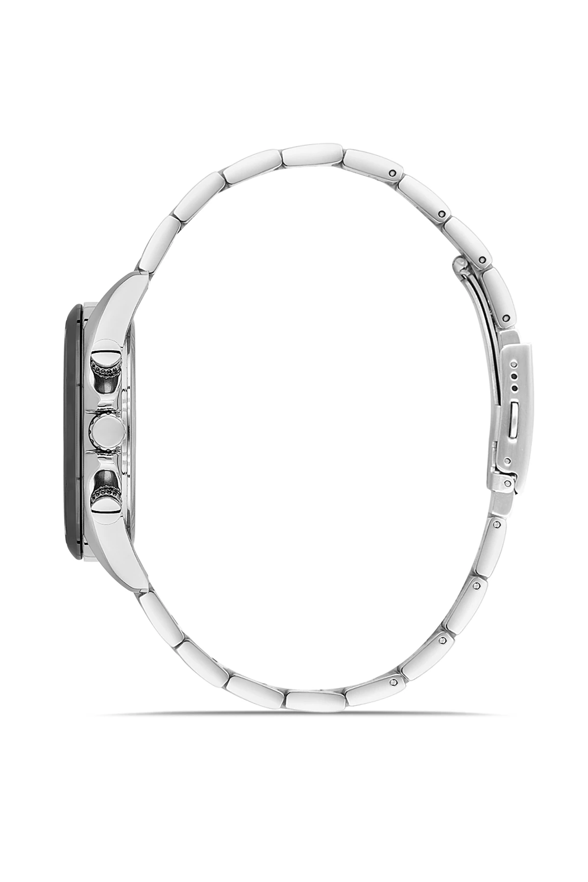 Wel2510-8 Erkek Kol Saati Kronometreli, Çelik Kasa Kordon, Su Geçirmez, Silver Renk